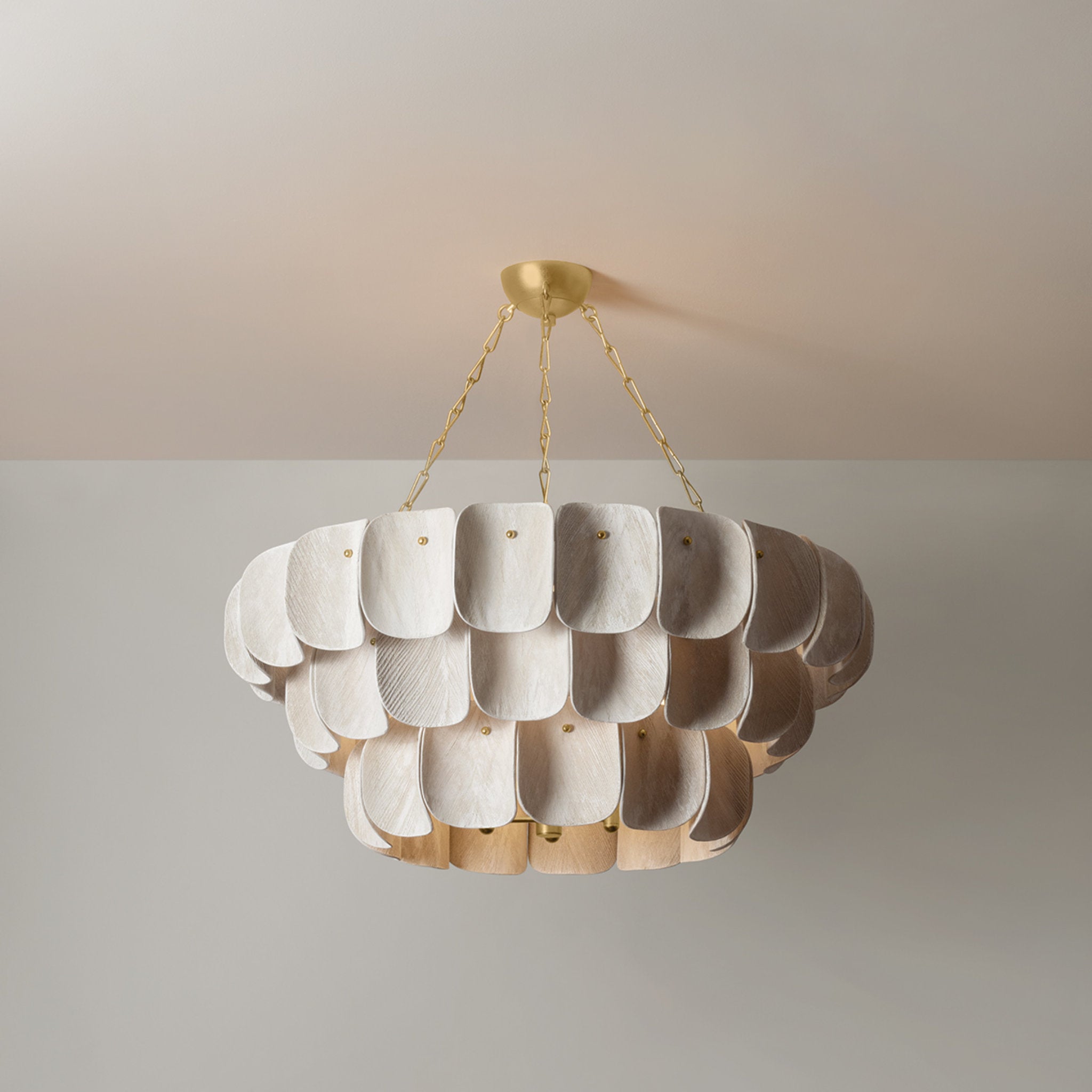 Amalfi 16-Light Chandelier in Vintage Gold Leaf 41W x 18.5H