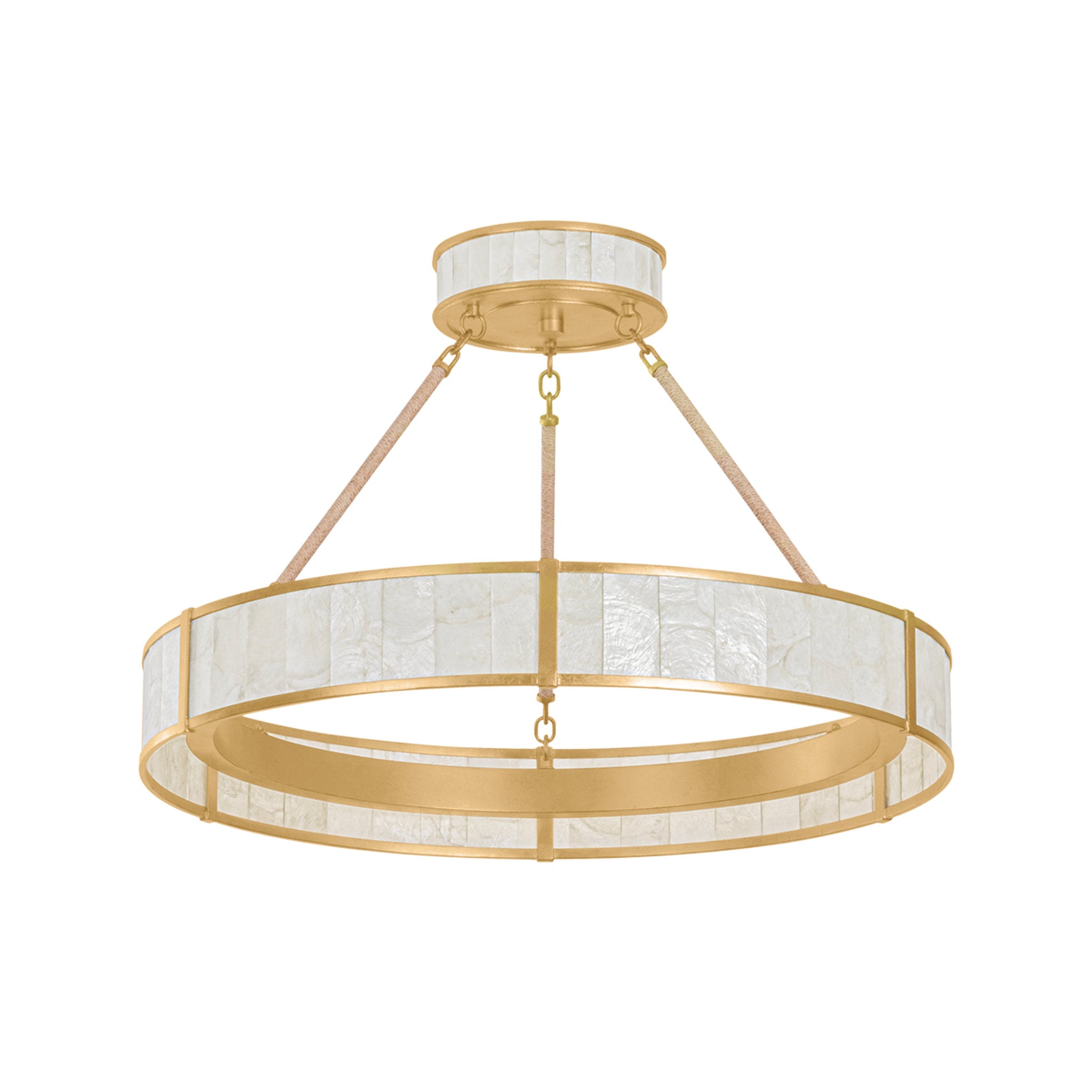 Halcott 1-Light Chandelier in Vintage Gold Leaf 30W x 4.75H