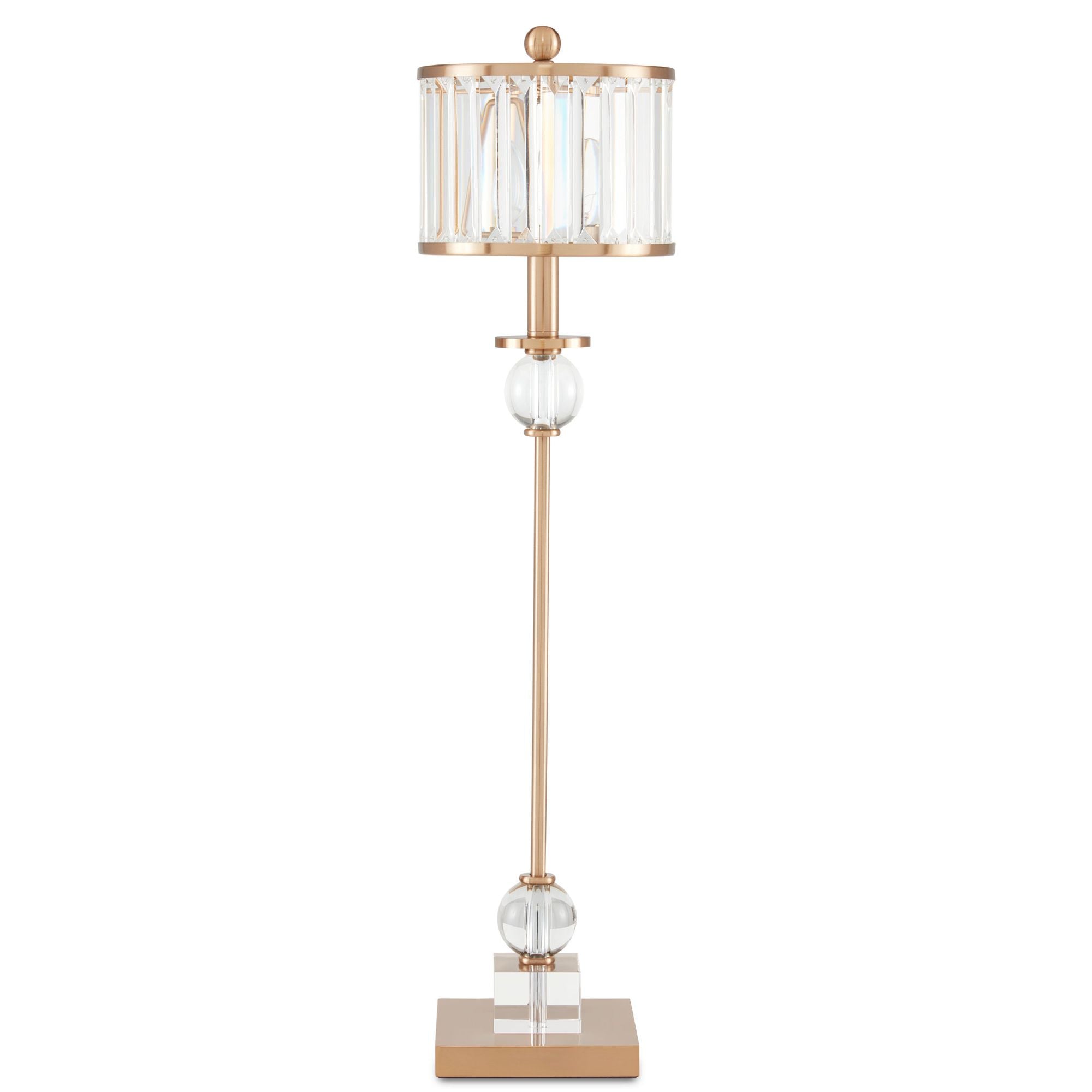 Parfait Table Lamp - Clear/Antique Brass