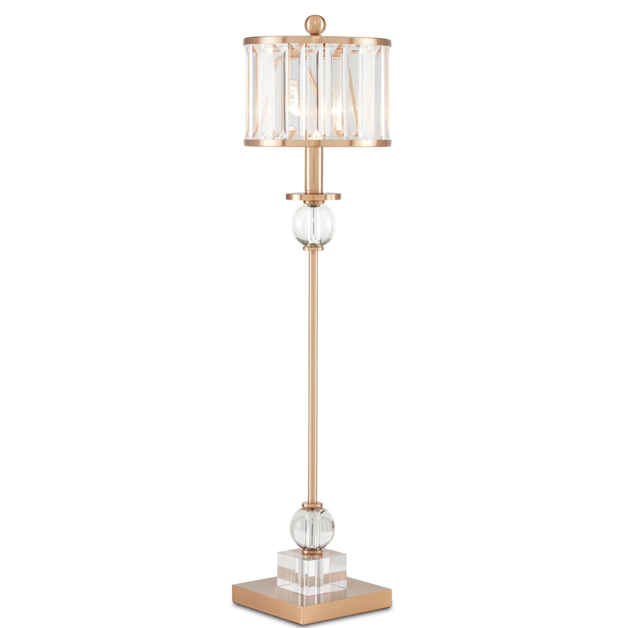 Parfait Table Lamp - Clear/Antique Brass