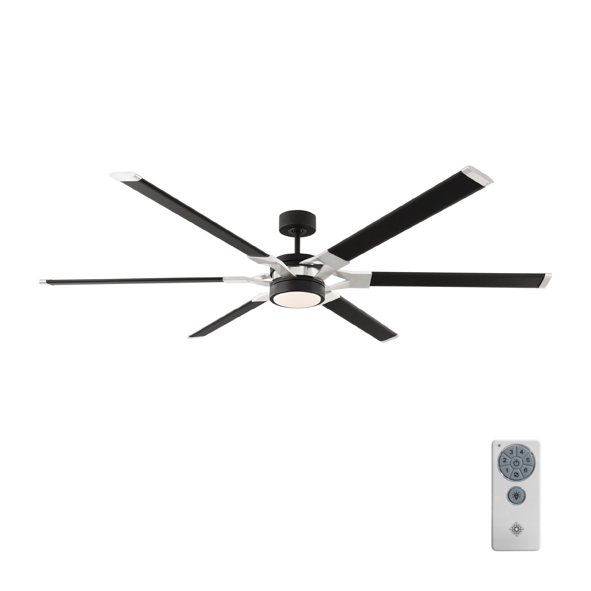 Sean Lavin Loft 72" LED Ceiling Fan in Midnight Black w/ Midnight Black Blade D:72'' H:13''