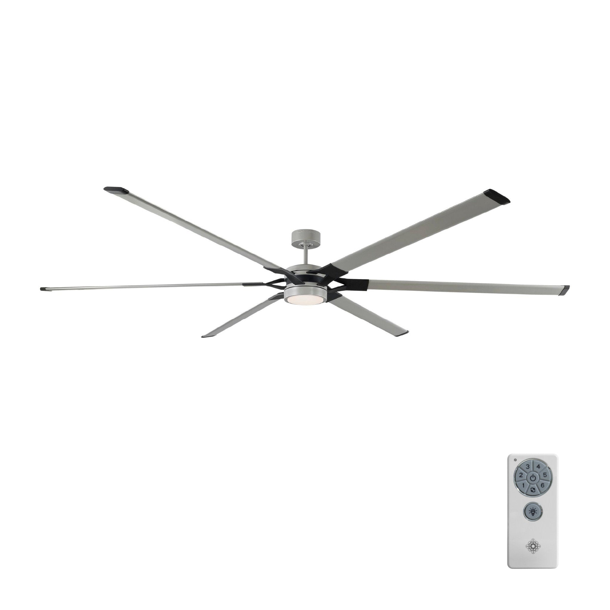 Sean Lavin Loft 96" LED Ceiling Fan in Painted Brushed Steel w/ Painted Brushed Steel Blade D:96'' H:13''