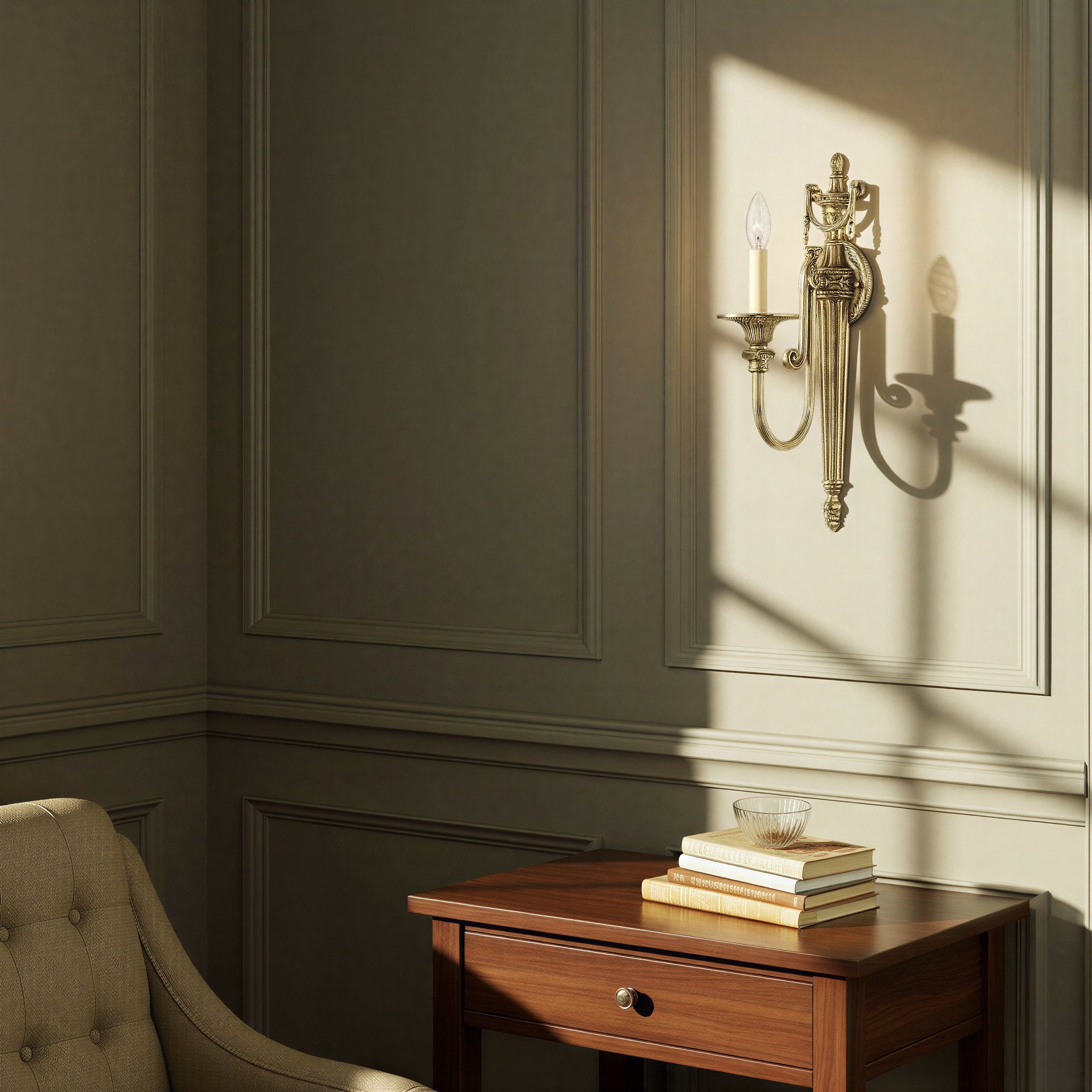 Langley 4.75'' Olde Brass Sconce Gold 4.75"W x 20"H x 9"D