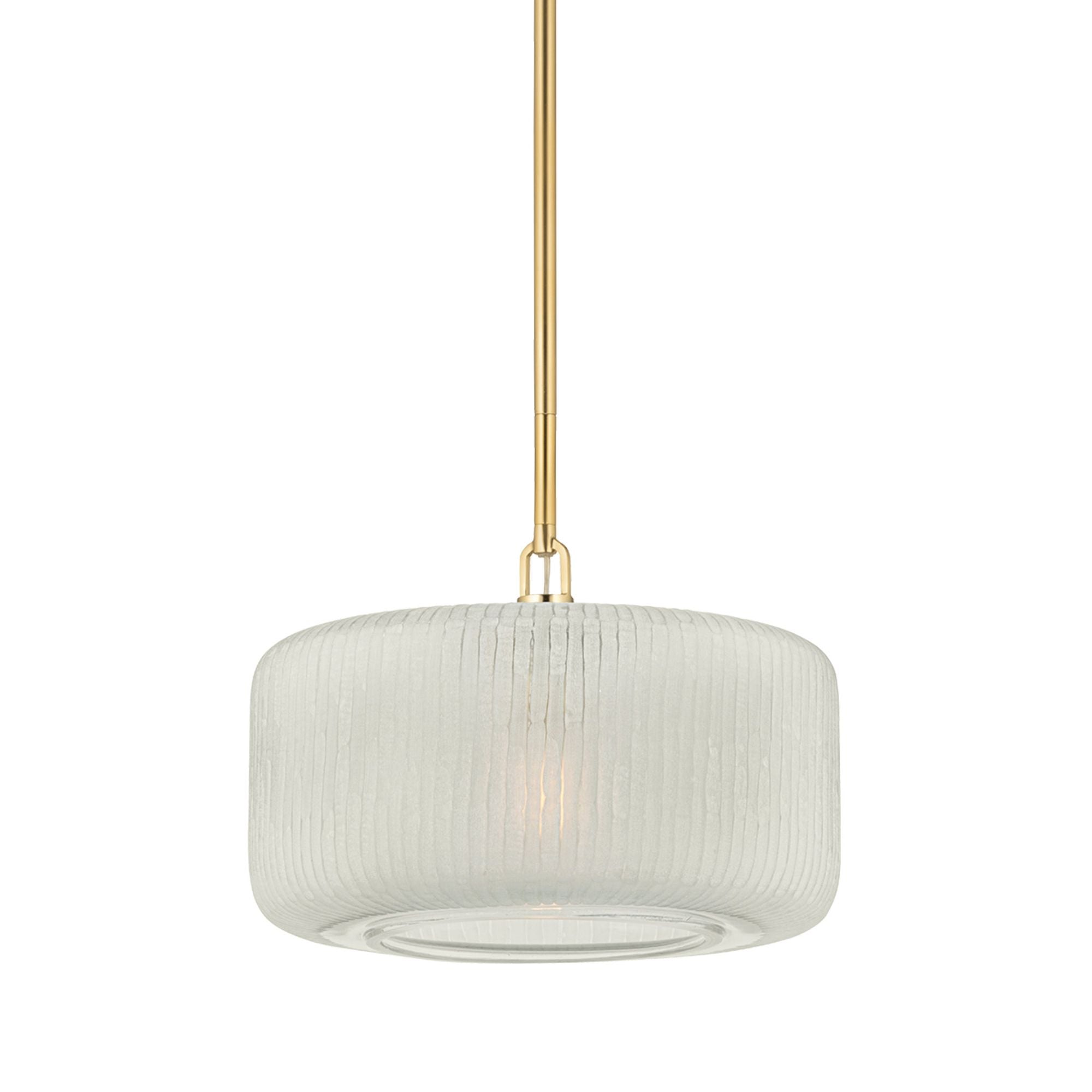 Beechurst 1-Light Pendant in Aged Brass 16W x 11.5H