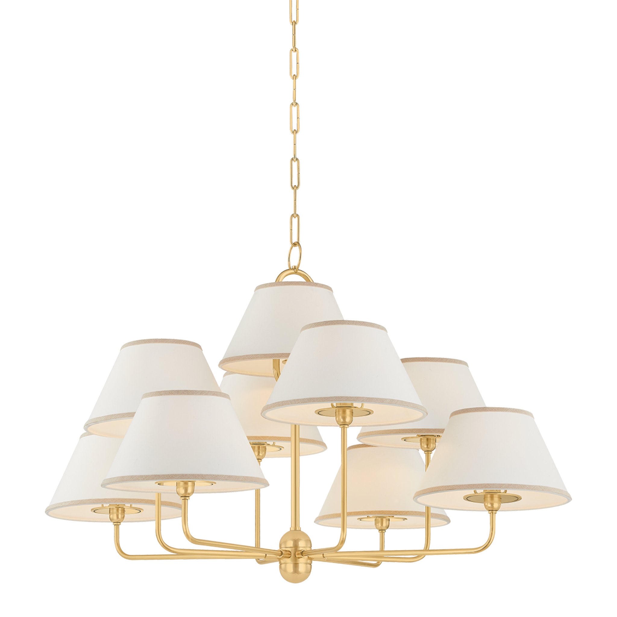 Durland 9-Light Chandelier in Aged Brass 40.5W x 25H