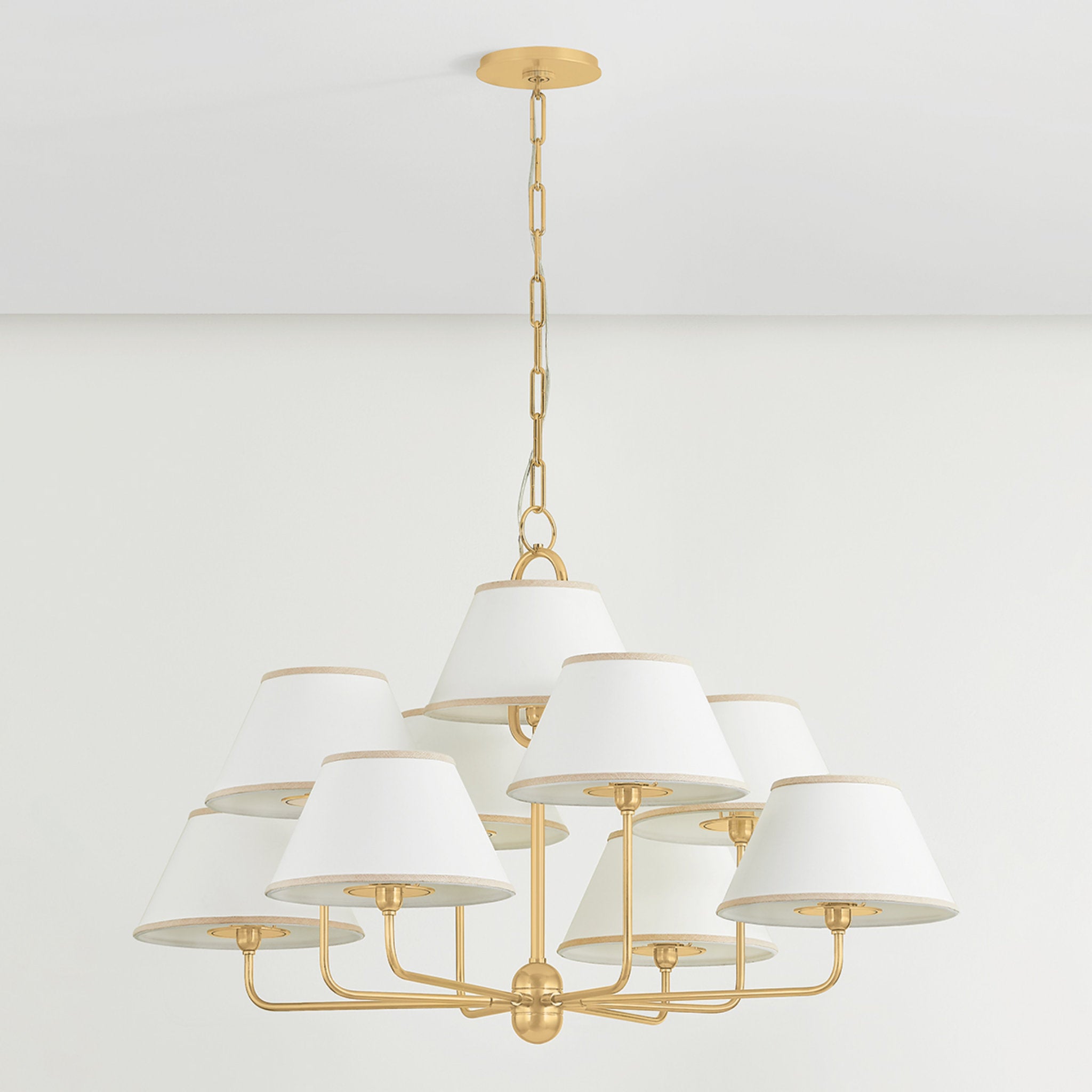 Durland 9-Light Chandelier in Aged Brass 40.5W x 25H