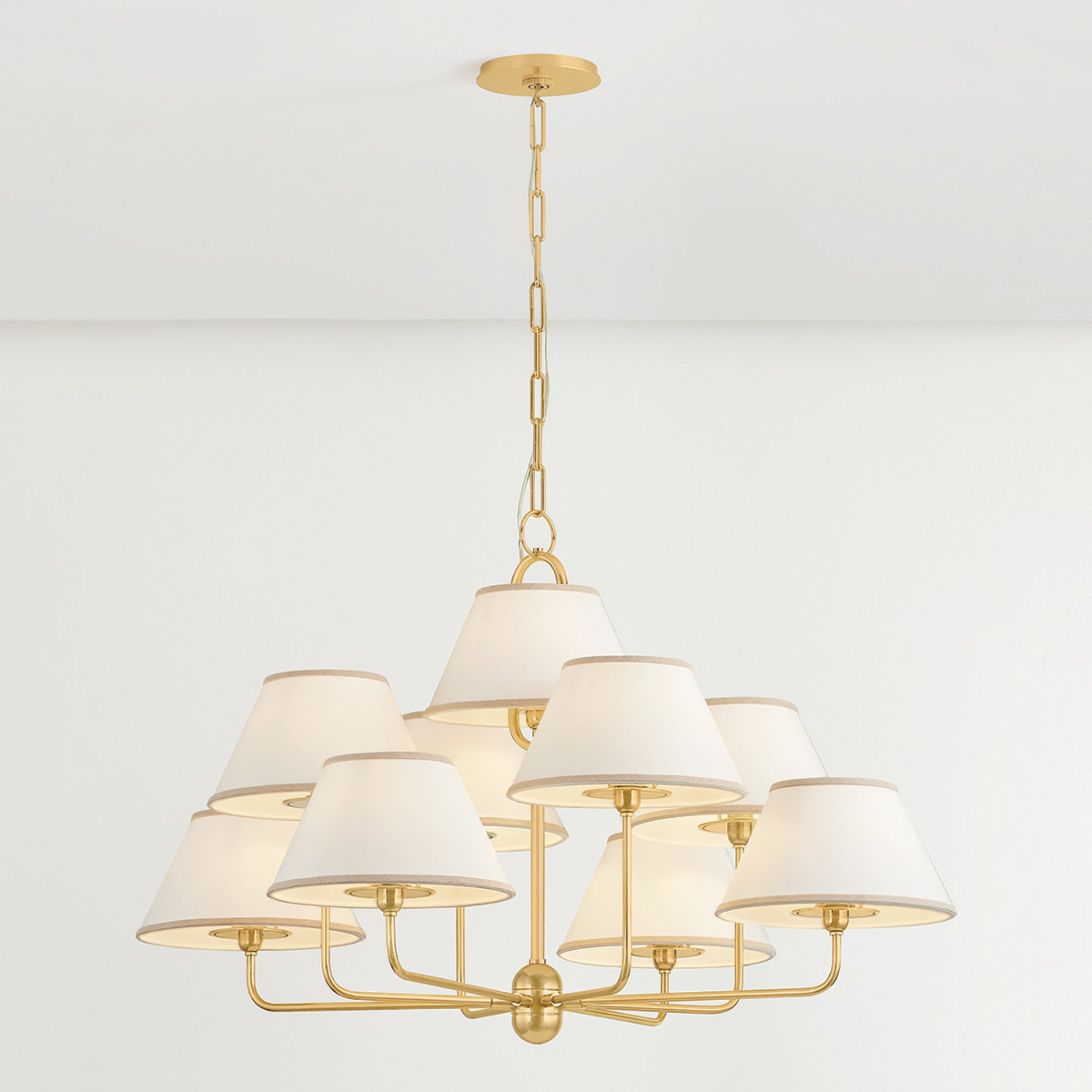 Durland 9-Light Chandelier in Aged Brass 40.5W x 25H