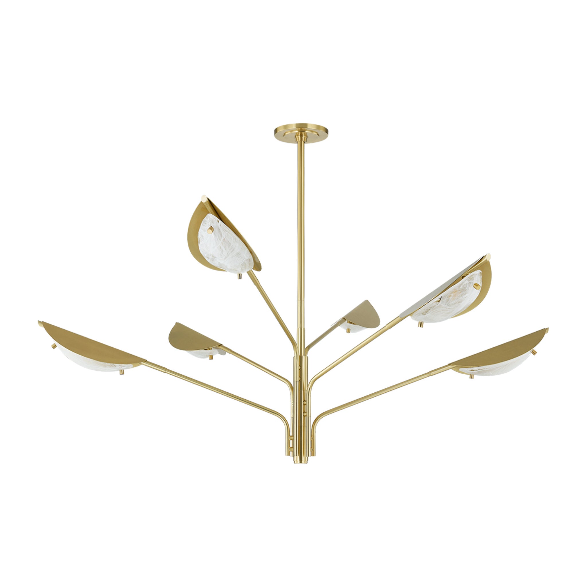 Levin 6-Light Chandelier in Aged Brass 54W x 21.25H