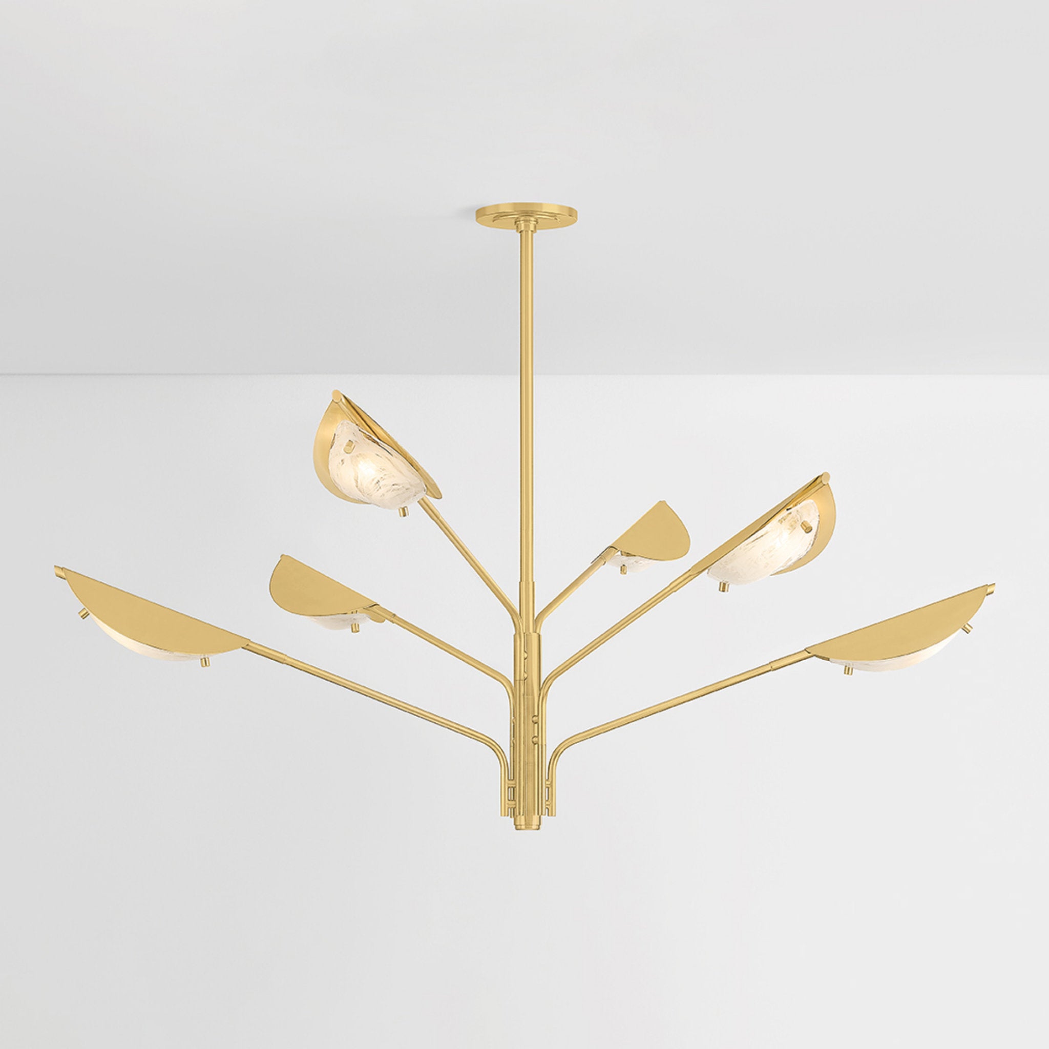 Levin 6-Light Chandelier in Aged Brass 54W x 21.25H