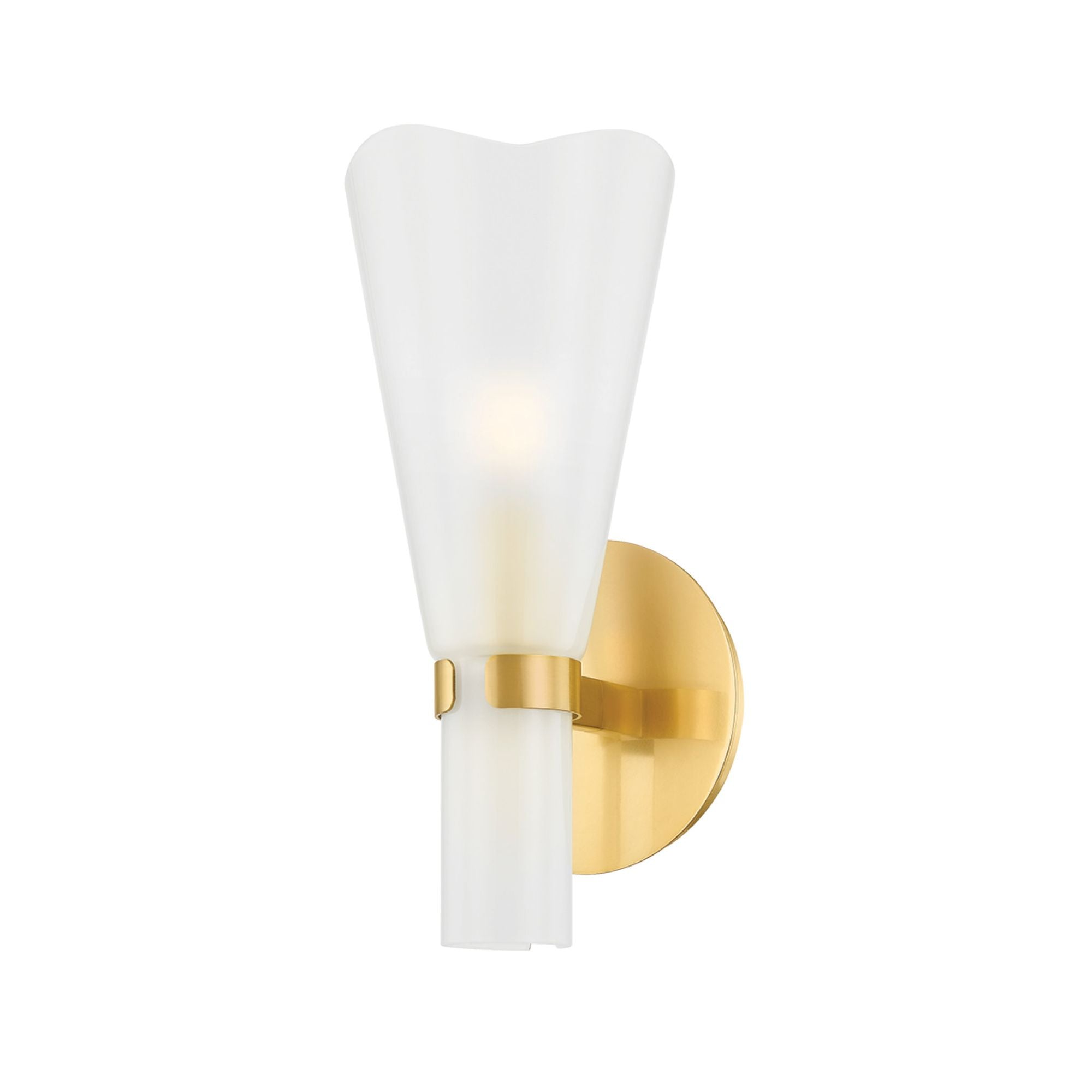 Pine Island 1-Light Wall Sconce in Aged Brass 5W x 11.75H