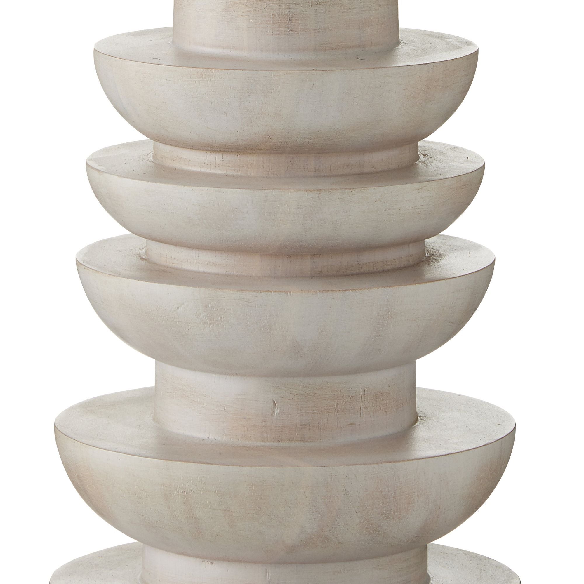 Malayan White Floor Lamp - Whitewash