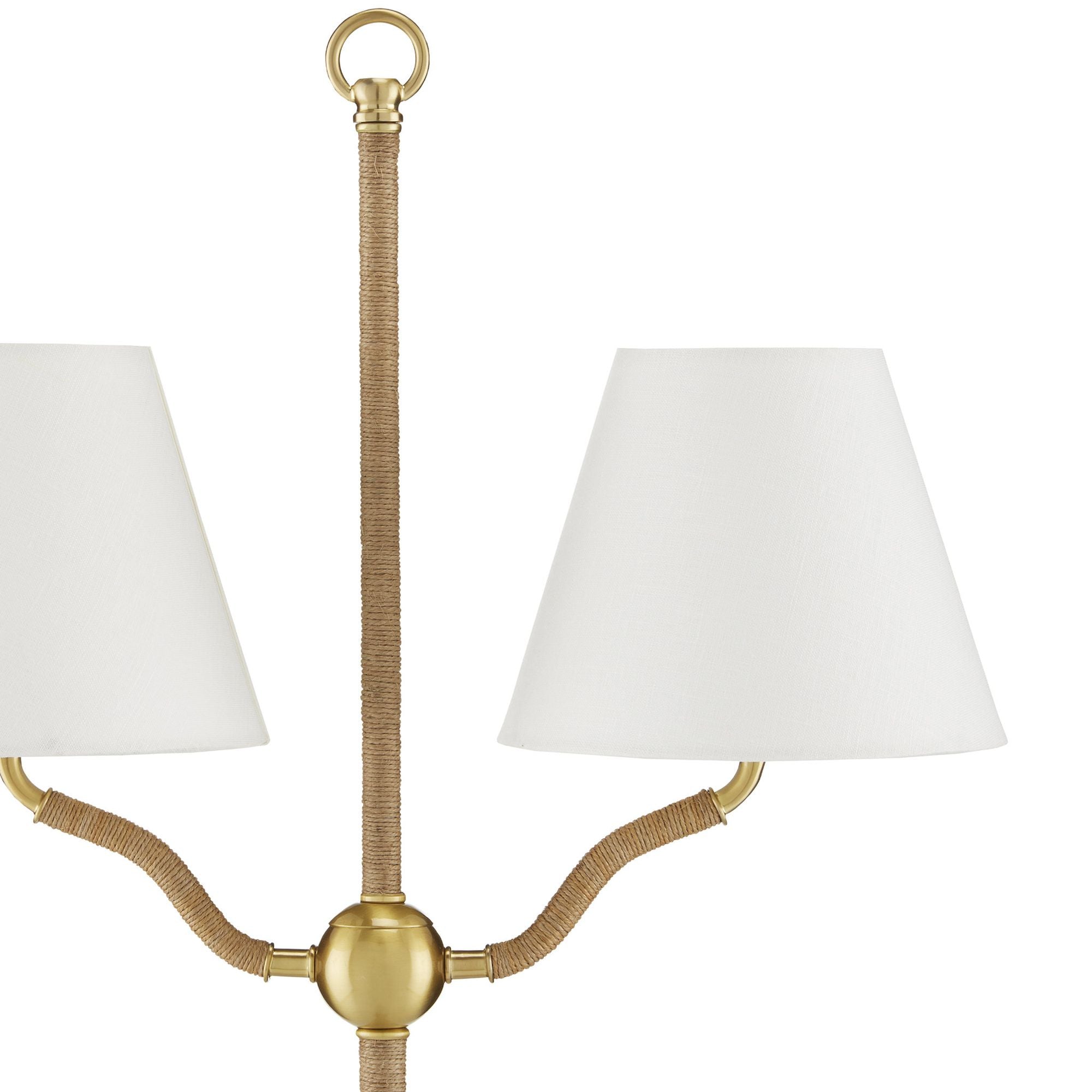 Sirocco Brass Floor Lamp - Antique Brass