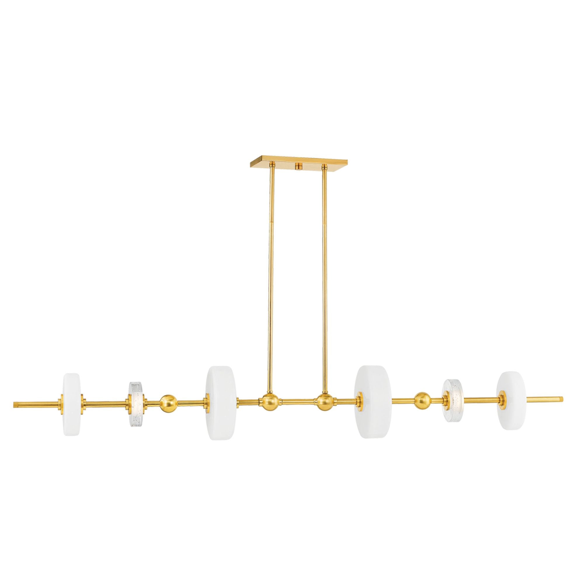 Maynard 6-Light Linear in Aged Brass 60L x 7.75W x 7.75H