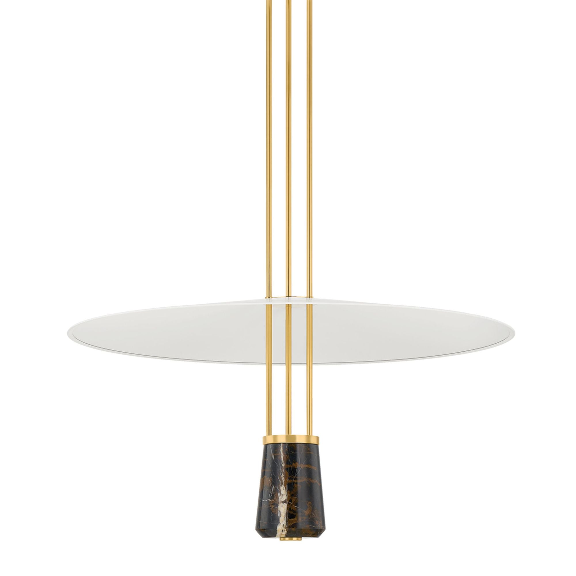 Barnegat 1-Light Pendant in Aged Brass 36W x 19.25H