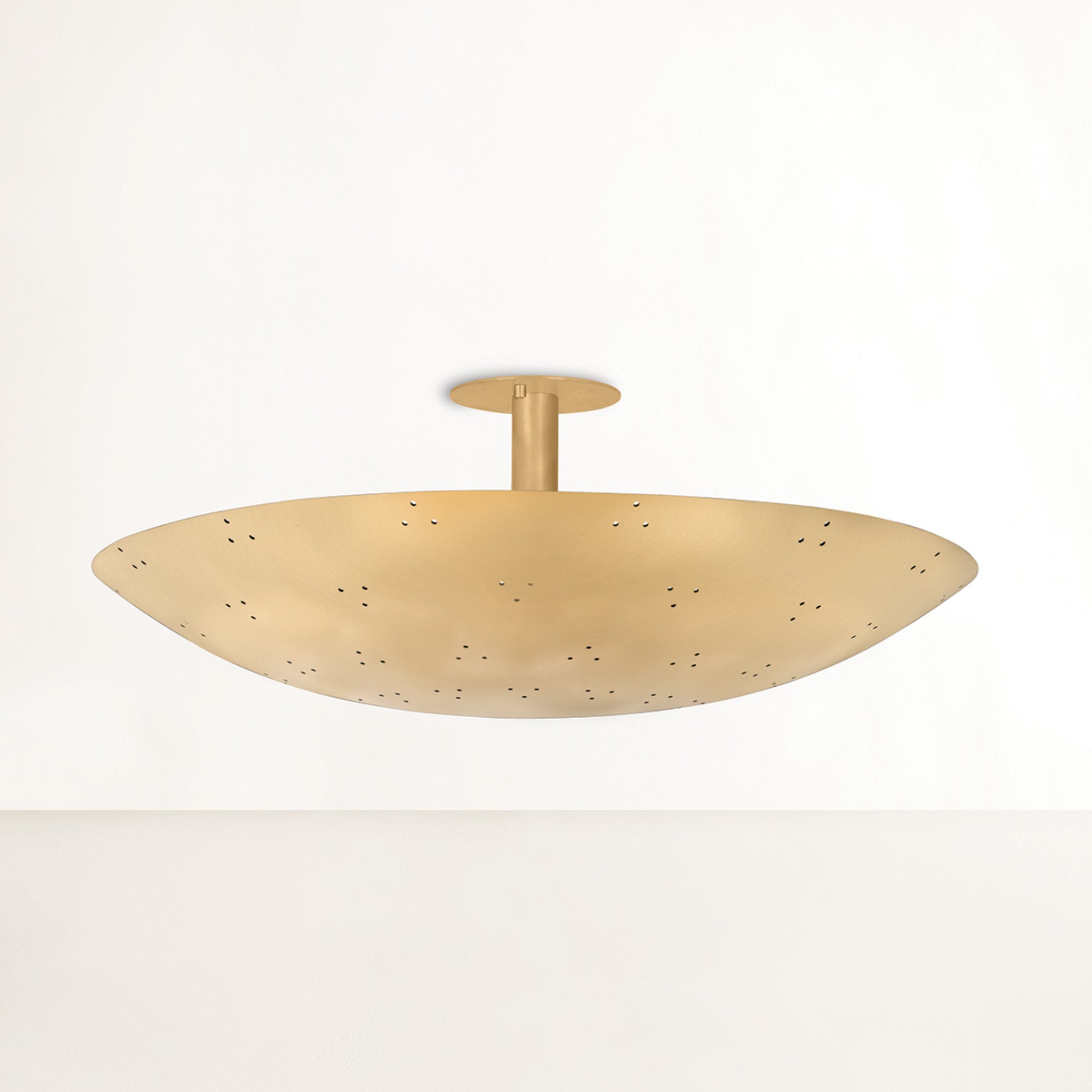 Bern 3-Light Flush Mount in Vintage Brass 28W x 10.5H (8728-VB)