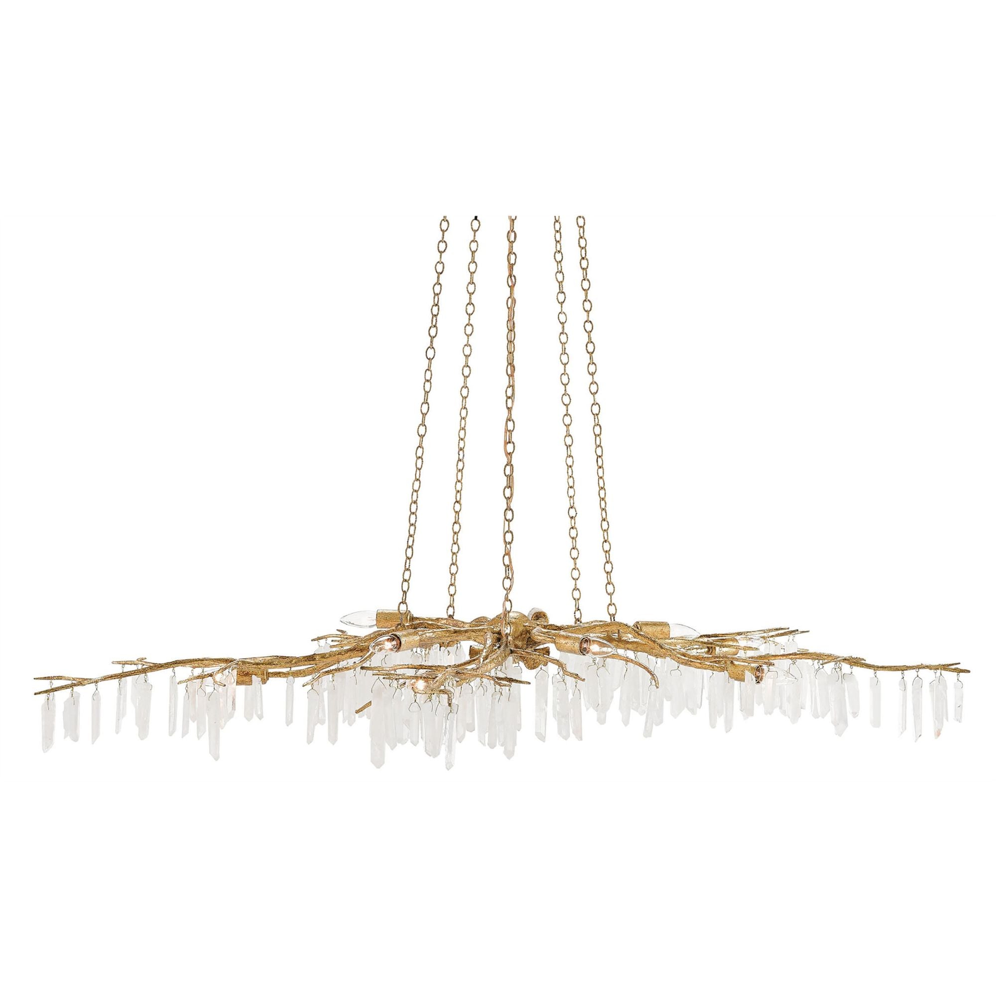 Forest Light Gold Chandelier - Washed Lucerne Gold/Natural
