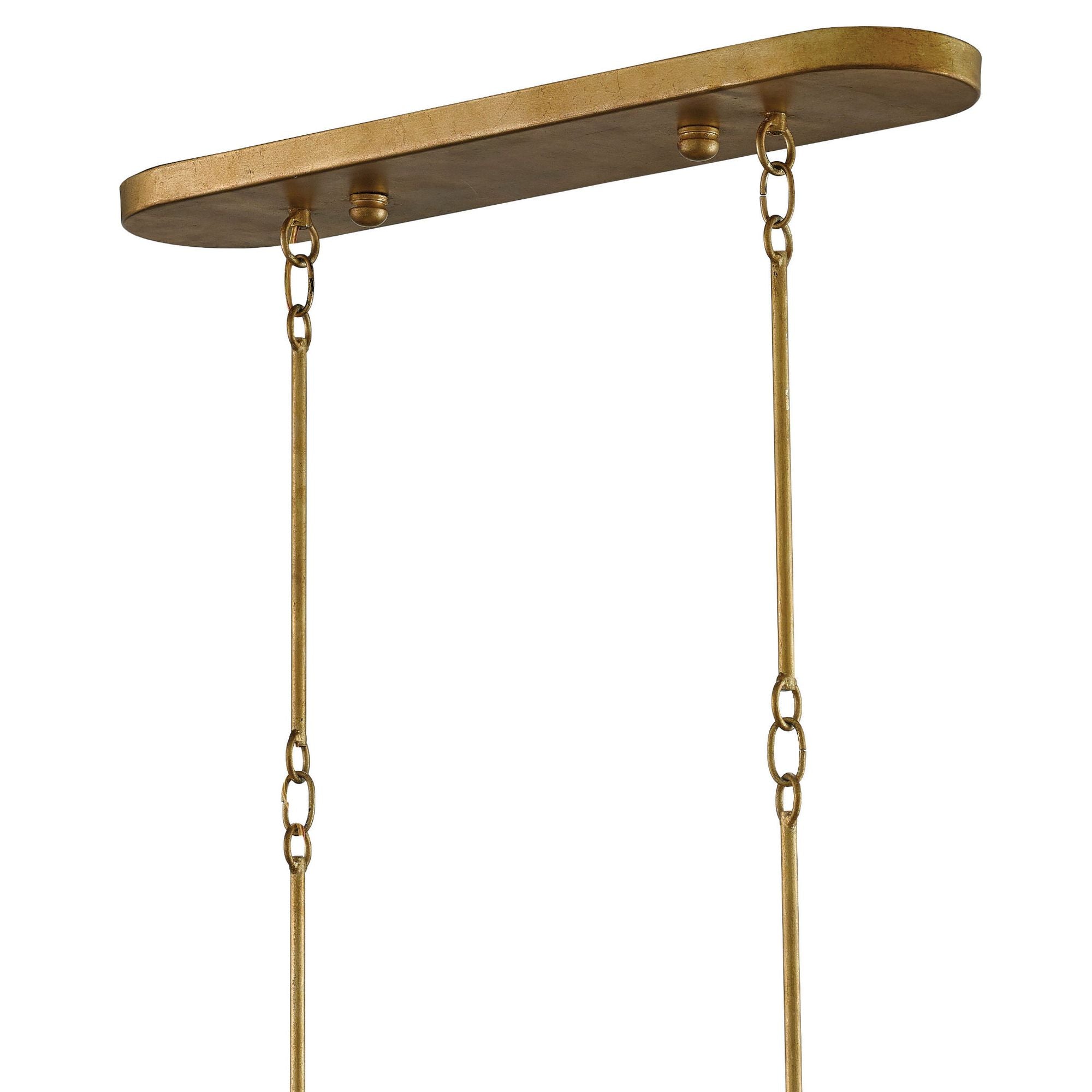 Grand Lotus Gold Oval Chandelier - Antique Gold Leaf