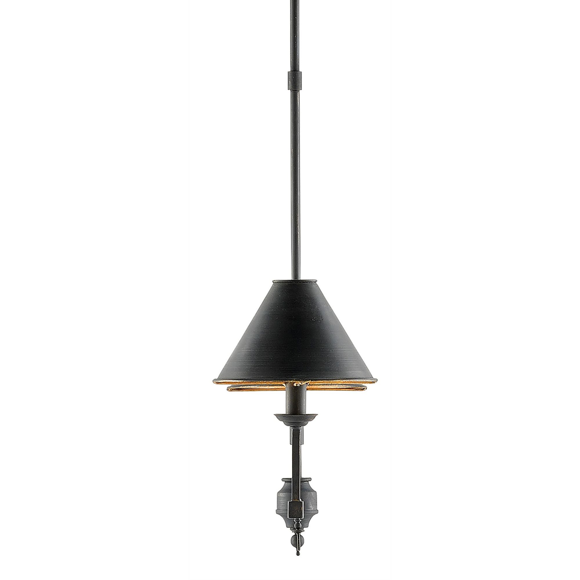 Prosperity Black Rectangular Chandelier - French Black/Contemporary Gold Leaf Interior