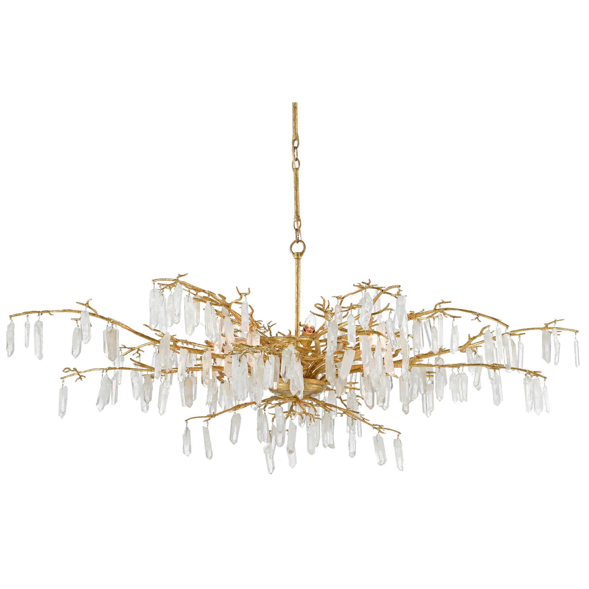 Forest Dawn Gold Chandelier - Washed Lucerne Gold/Natural