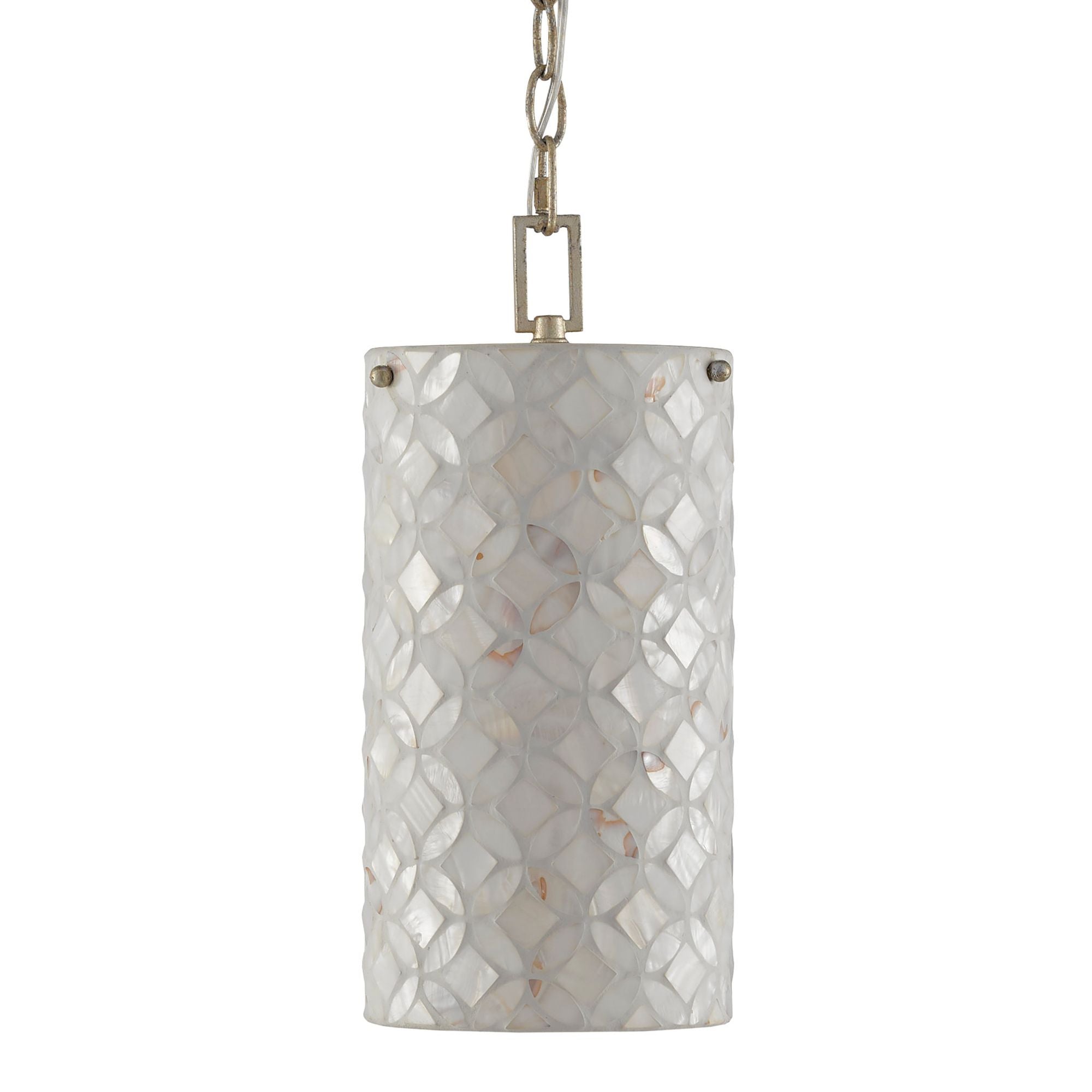 Ellison Pendant - Pearl/Antique Silver Leaf