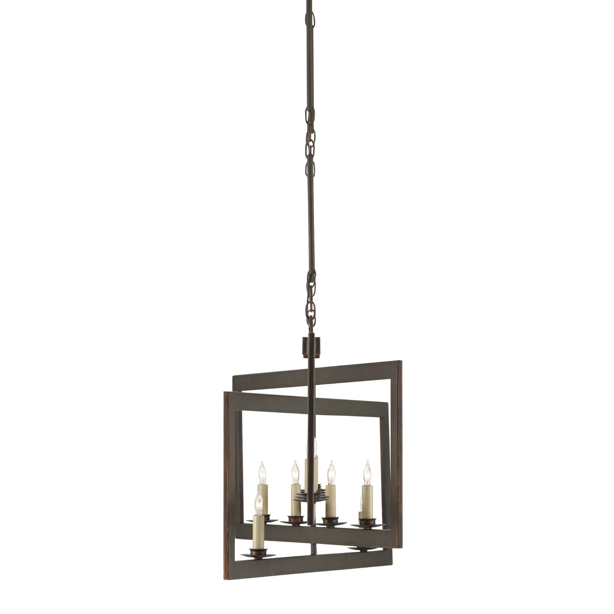 Middleton Bronze Rectangular Chandelier - Bronze Gold