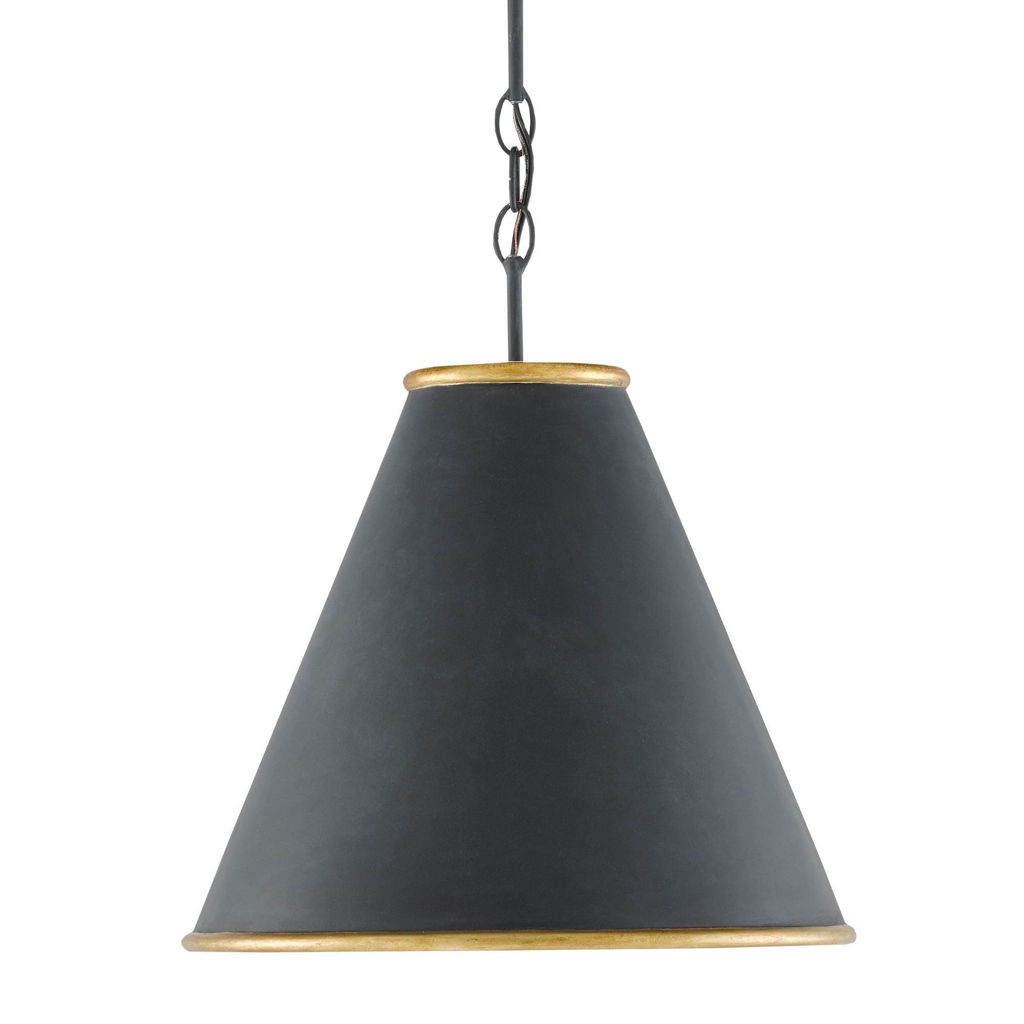 Pierrepont Small Black Pendant - Antique Black/Contemporary Gold Leaf/Painted Gold