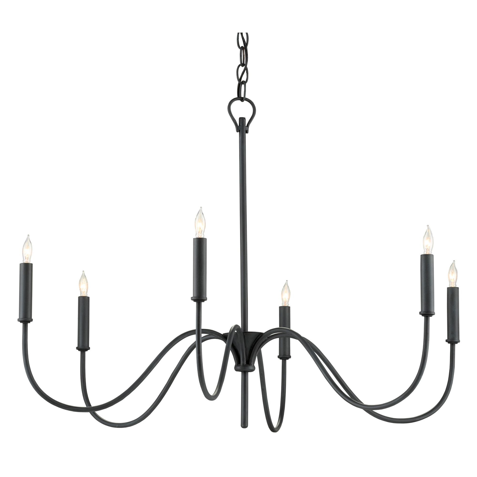 Tirrell Small Black Chandelier - Antique Black