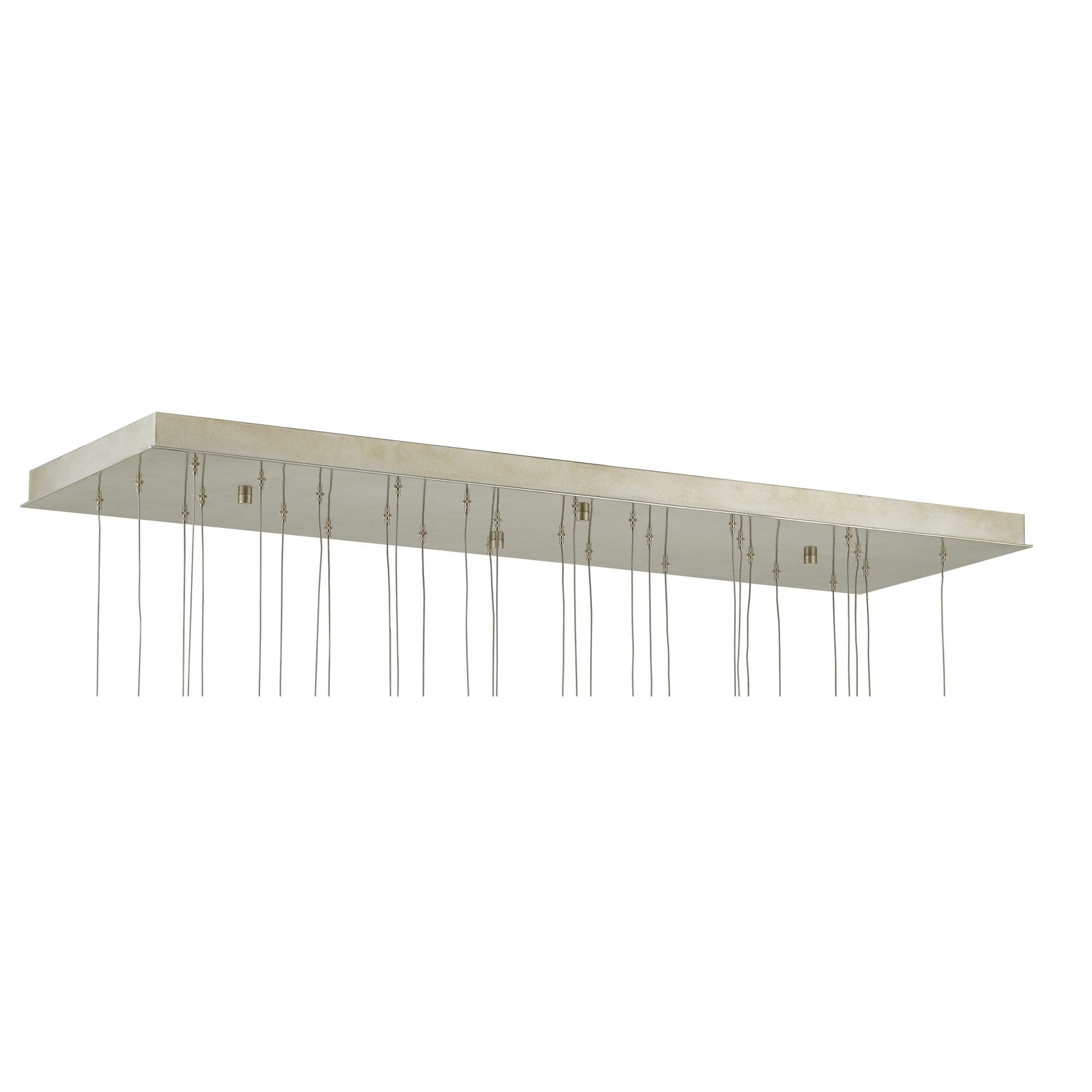 Pepper 30-Light Rectangular Multi-Drop Pendant - Painted Silver/Nickel