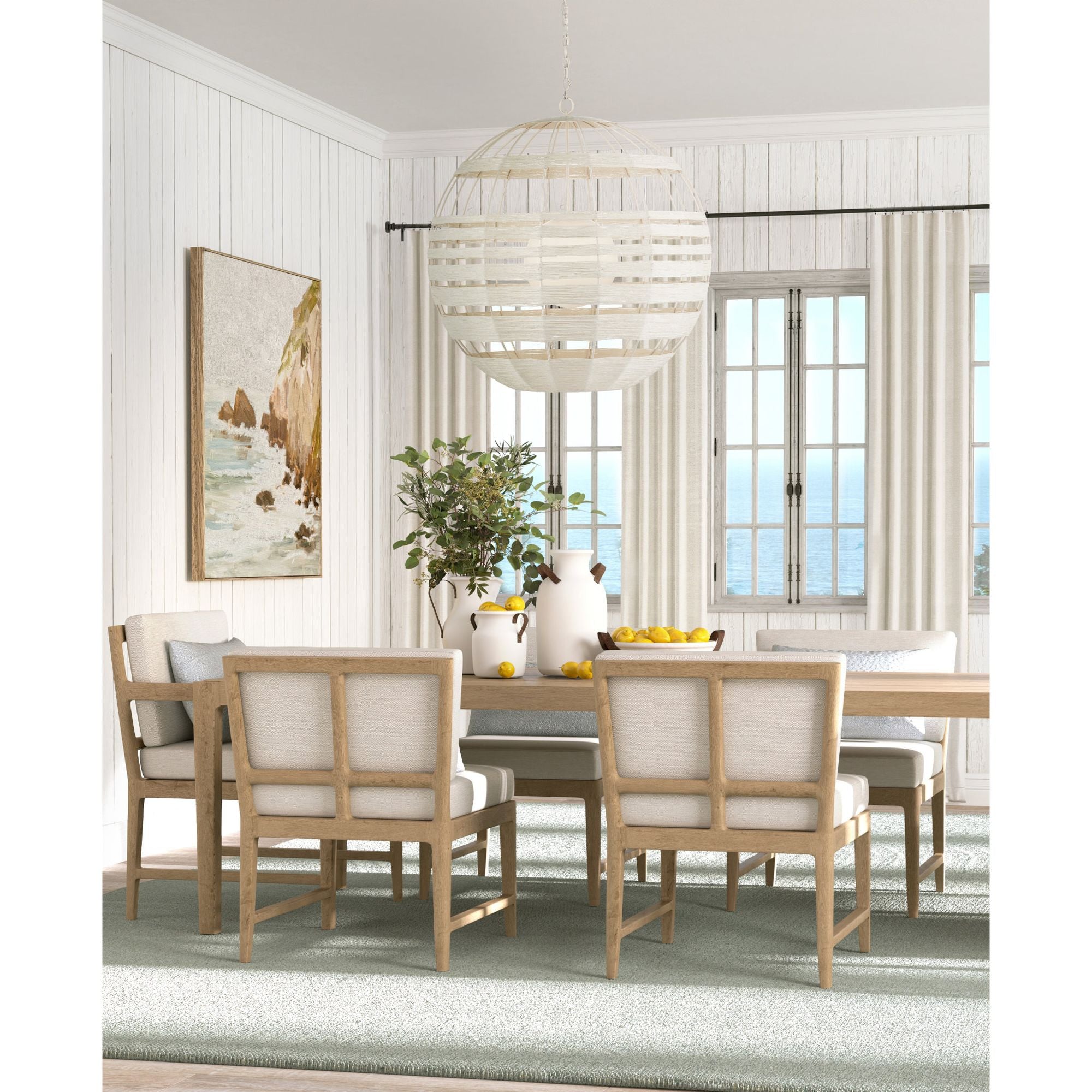 Lapsley White Orb Chandelier - Vanilla/White