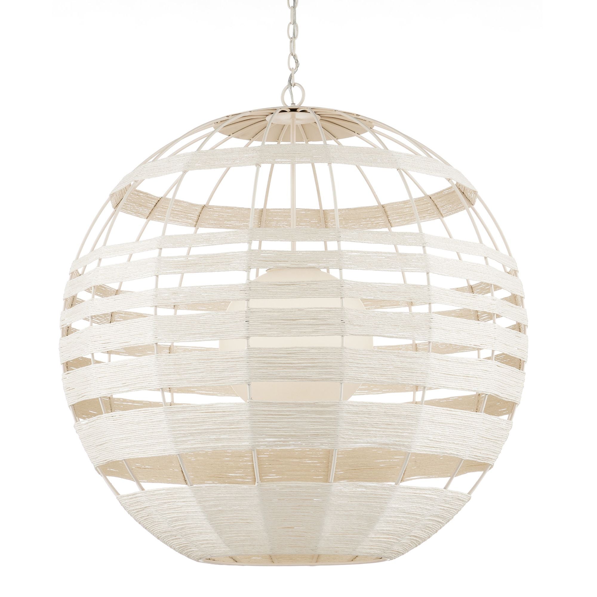 Lapsley White Orb Chandelier - Vanilla/White