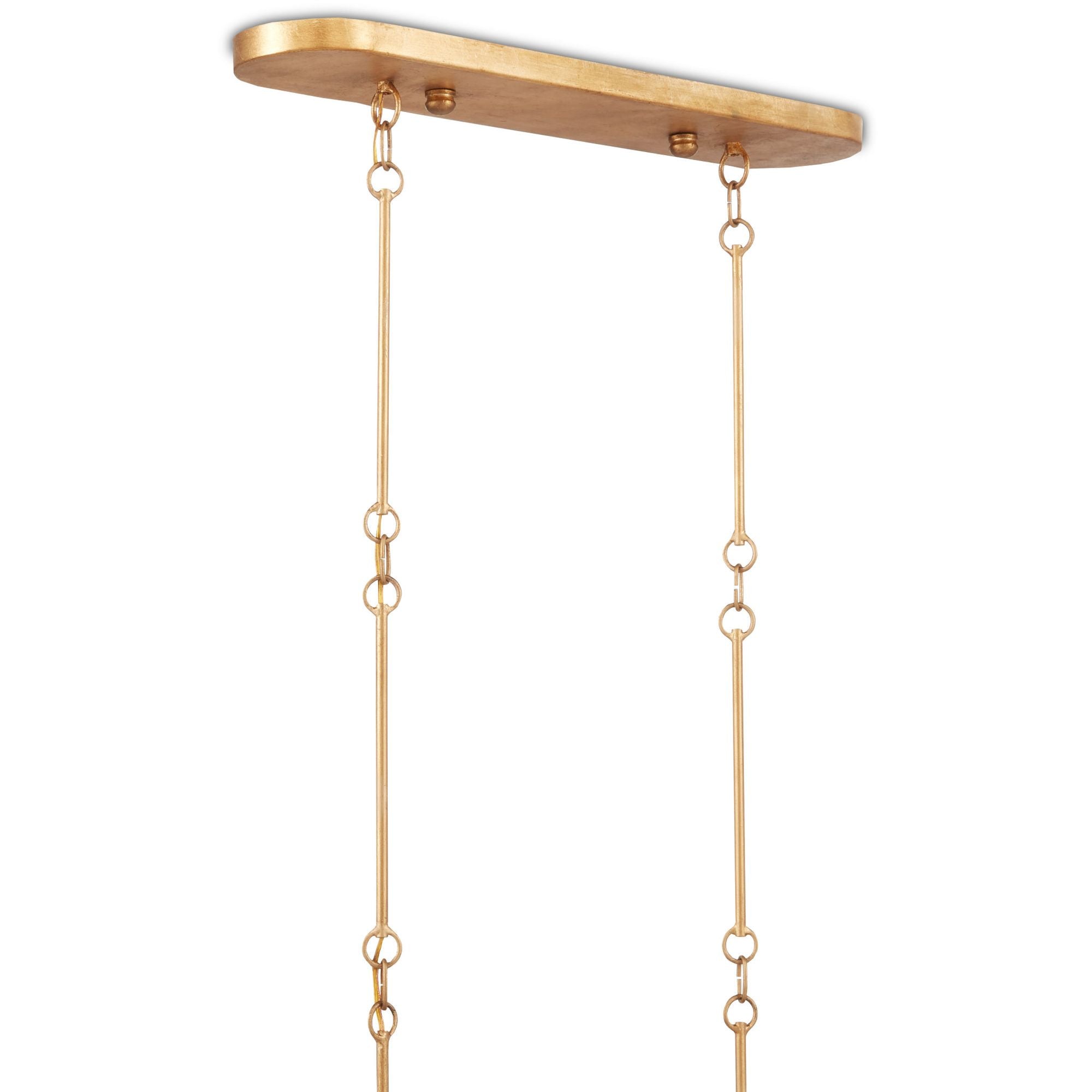 Grand Lotus White Oval Chandelier - Sugar White/Contemporary Gold Leaf