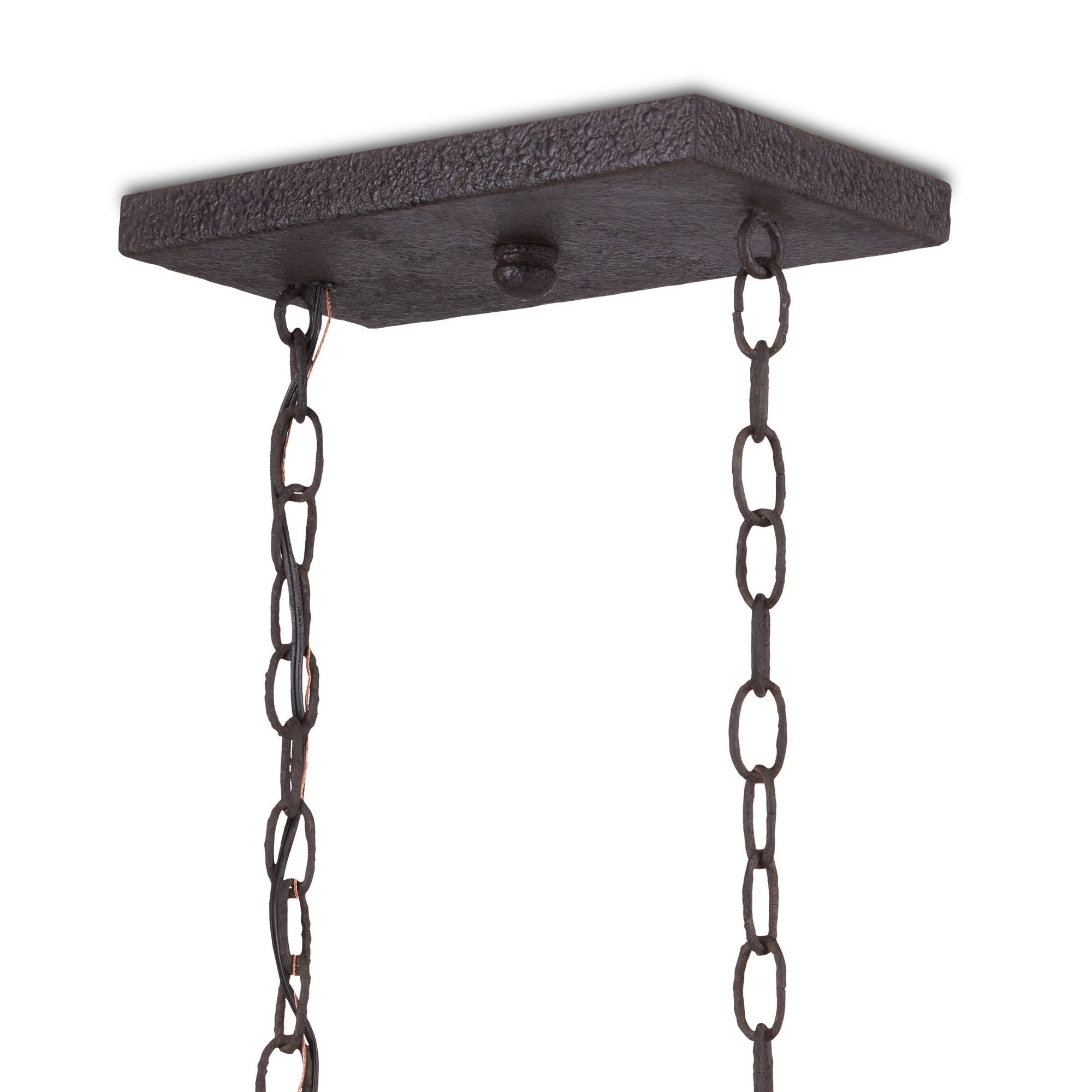 Denison Rectangular Rattan Lantern - Mole Black/Natural Rattan