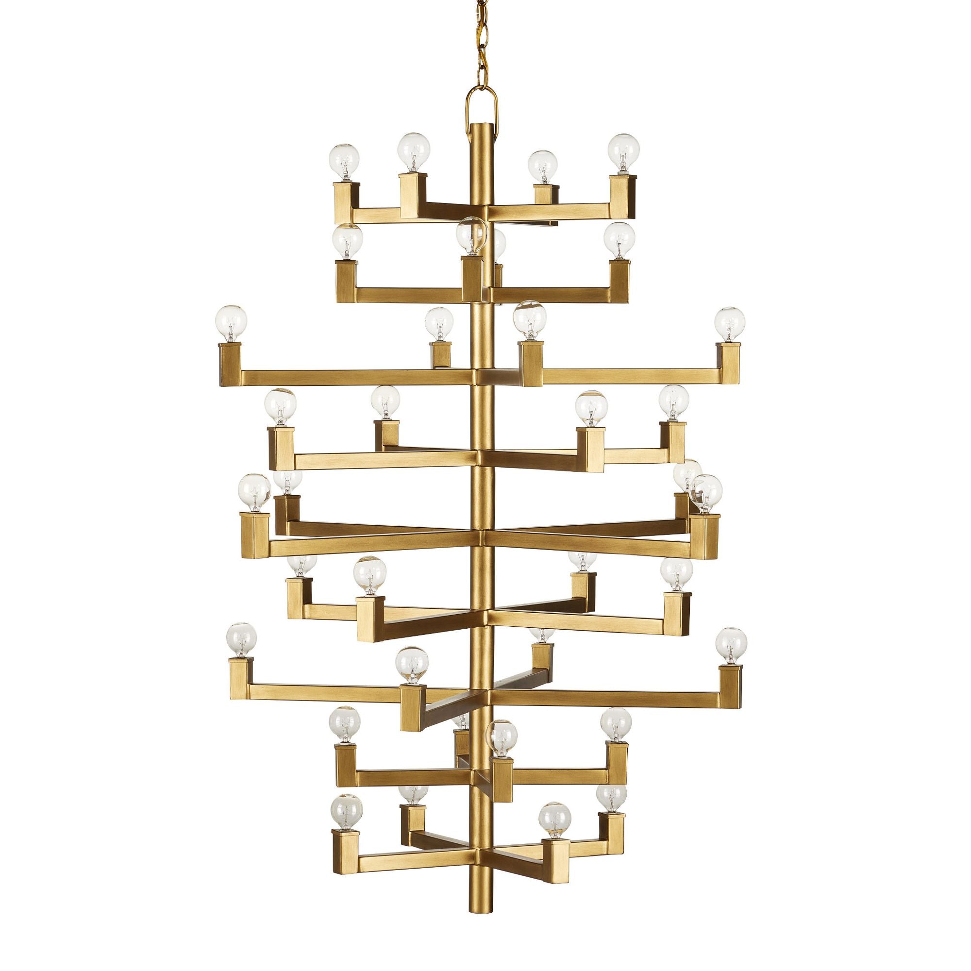 Andre Large Brass Chandelier - Brass