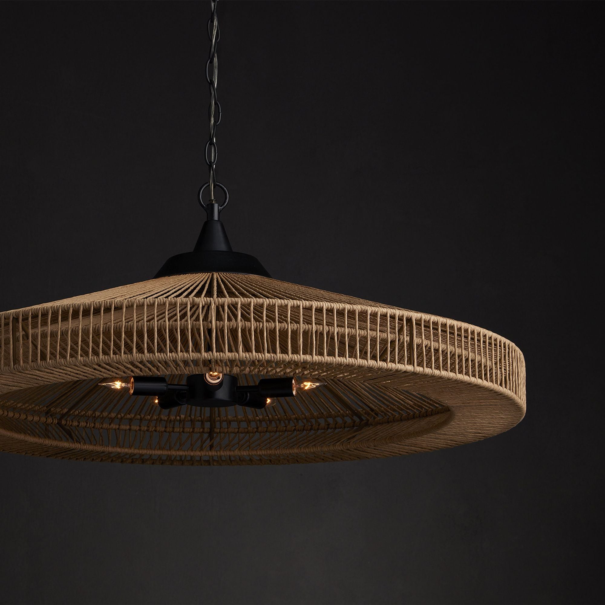 Maldives Chandelier - Natural/Satin Black