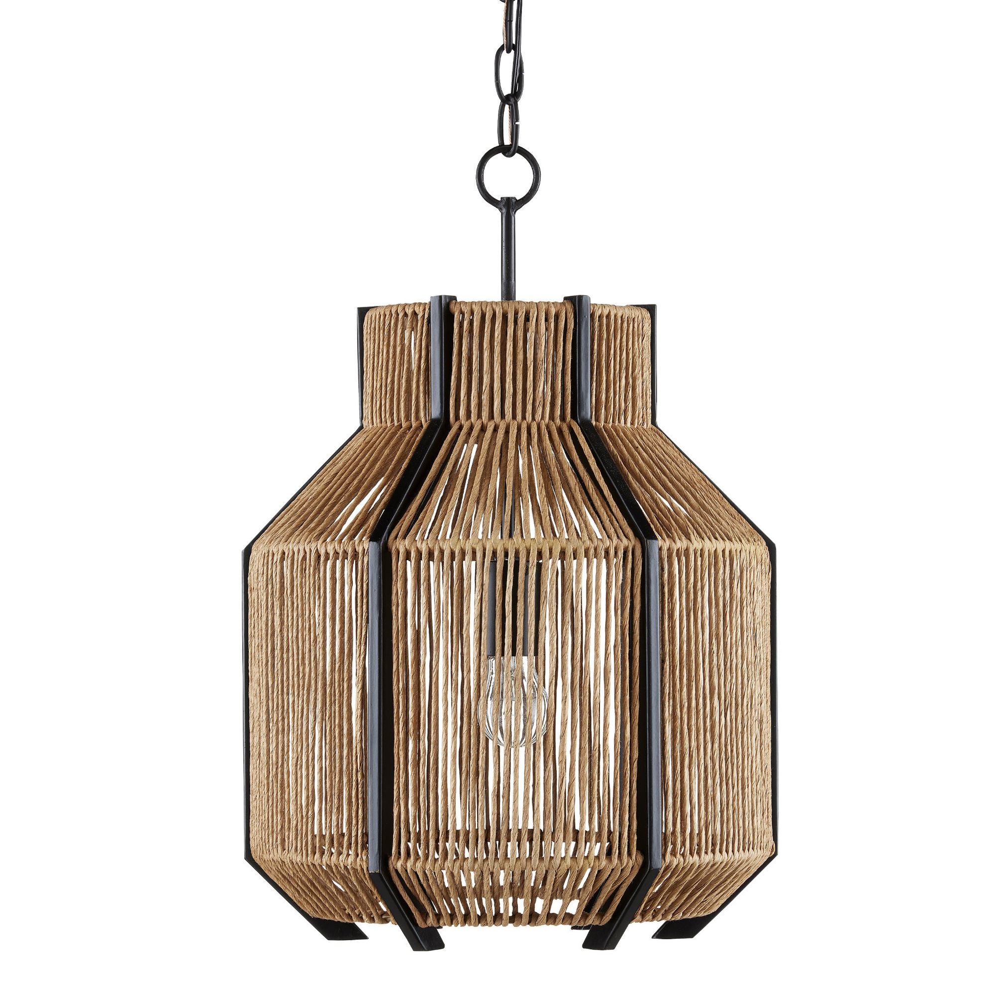 Mali Pendant - Satin Black/Natural