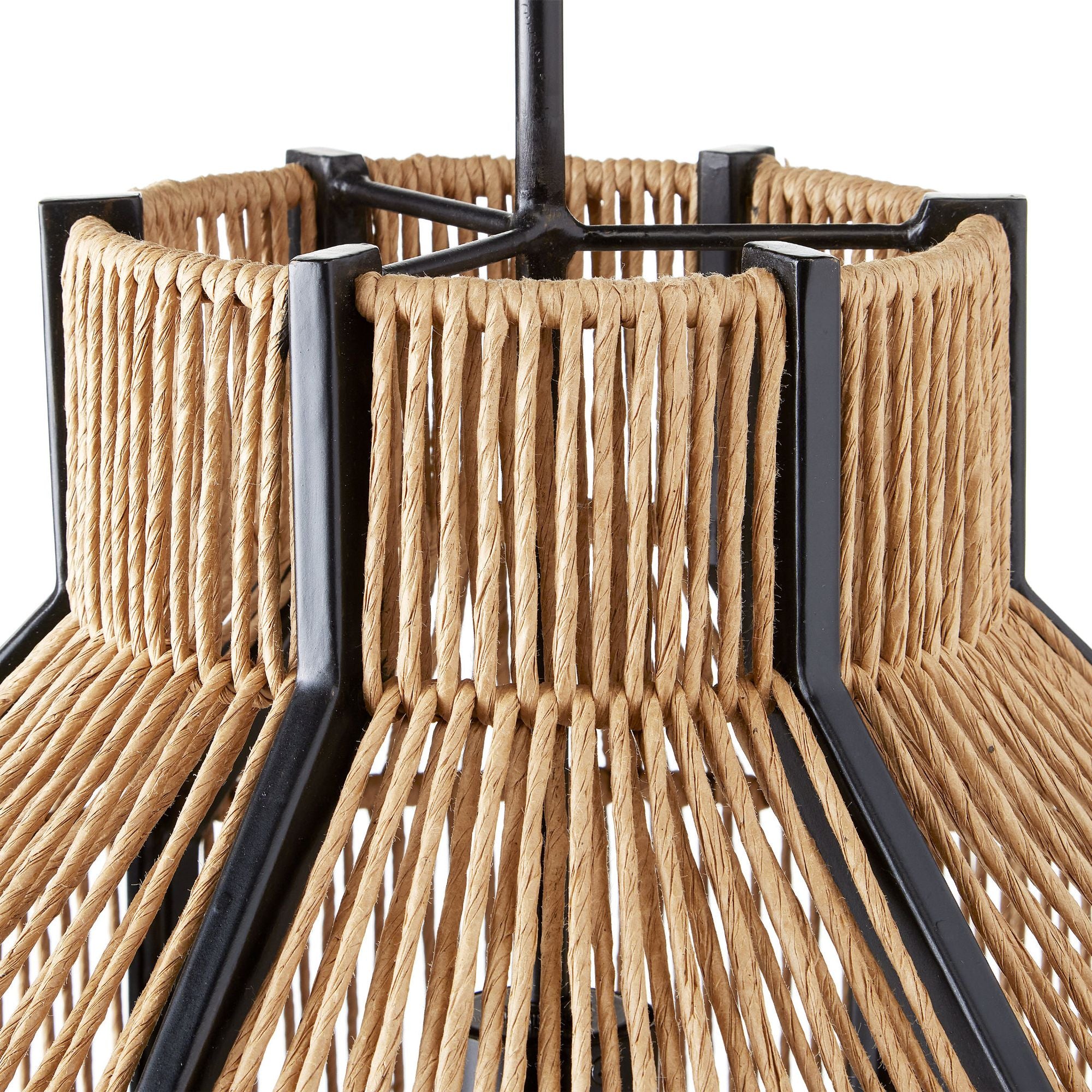 Mali Pendant - Satin Black/Natural