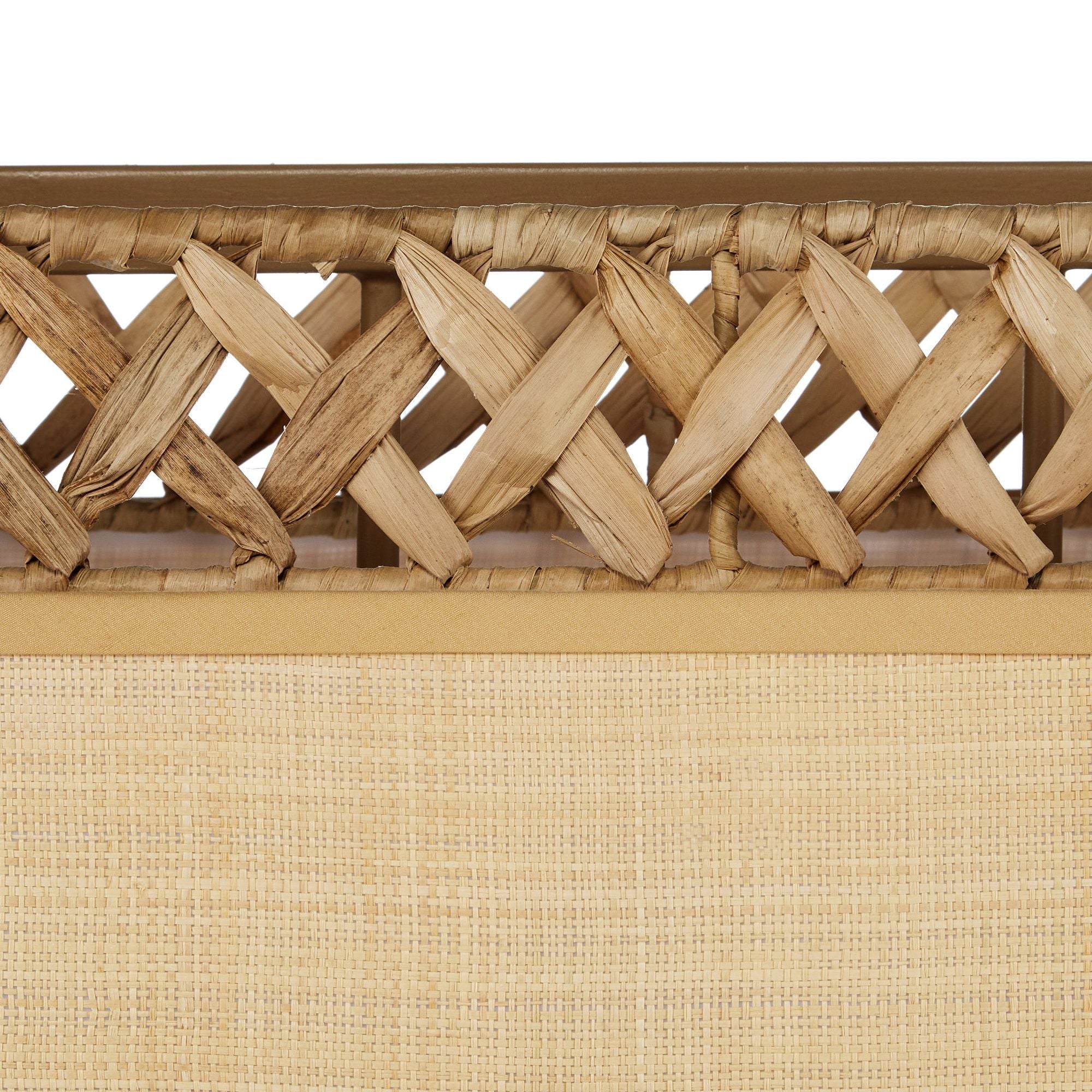 Isola Grasscloth Chandelier - Khaki/Natural