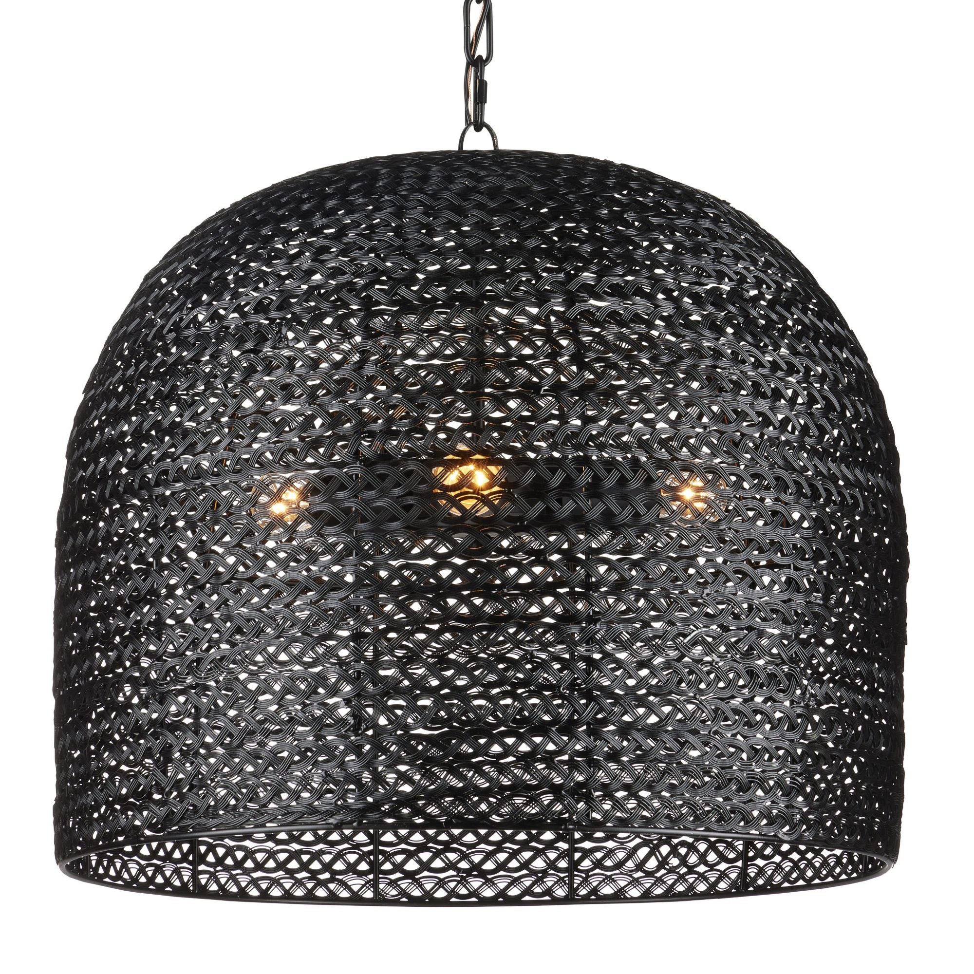Piero Medium Black Chandelier - Satin Black