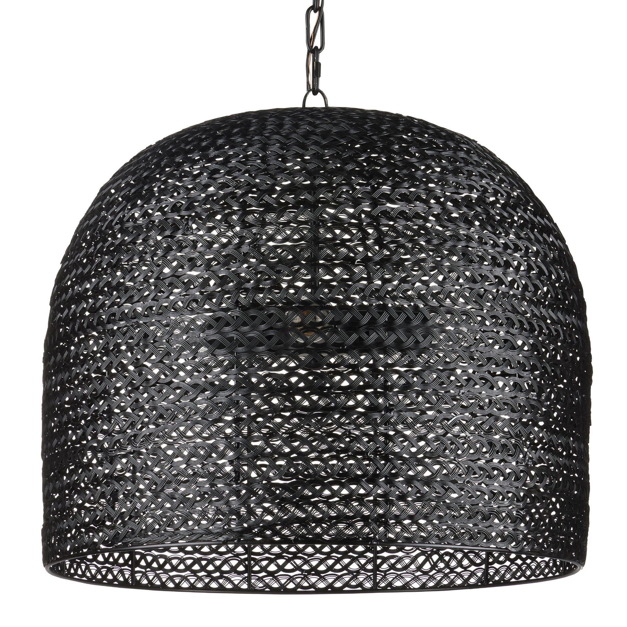 Piero Medium Black Chandelier - Satin Black