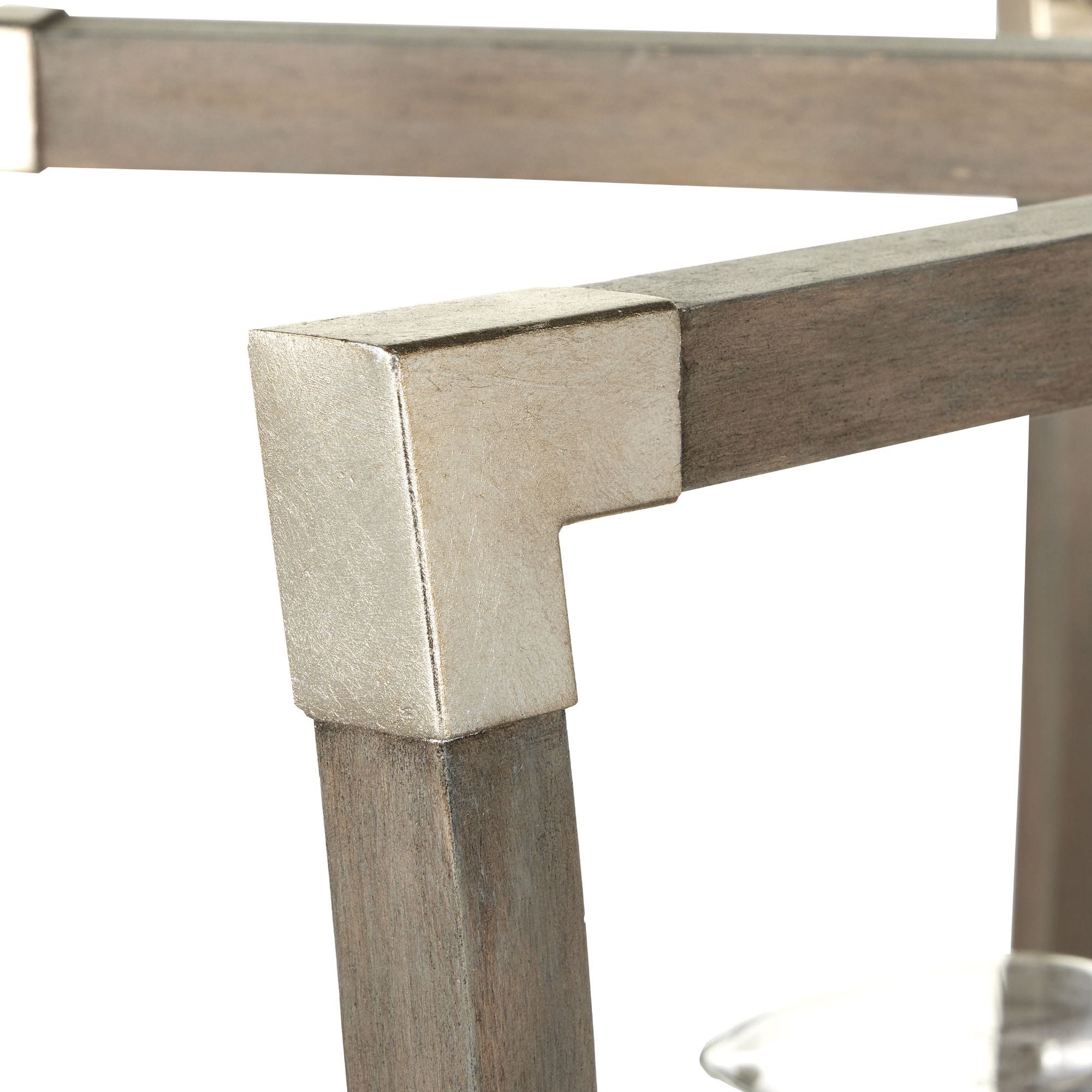 Bastian Small Gray Semi-Flush Mount - Chateau Gray/Contemporary Silver Leaf