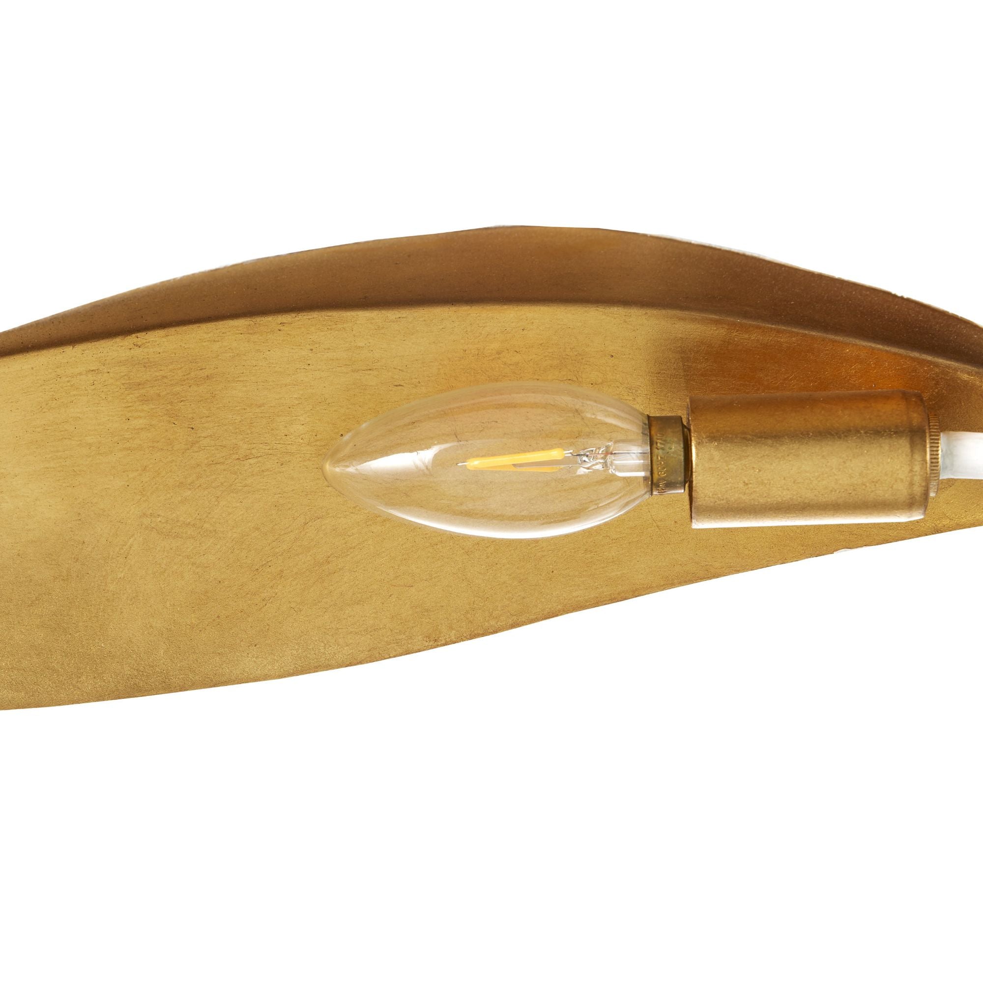 Yuriko White Chandelier - Gesso White/Contemporary Gold Leaf