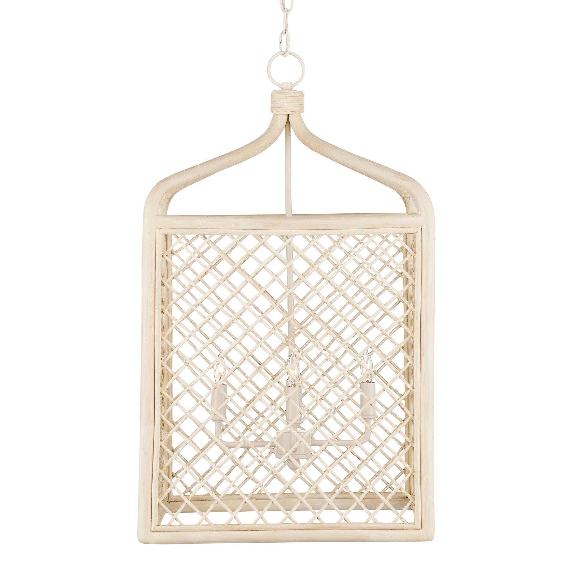 Wanstead Lantern - Bleached Natural/Antique Pearl
