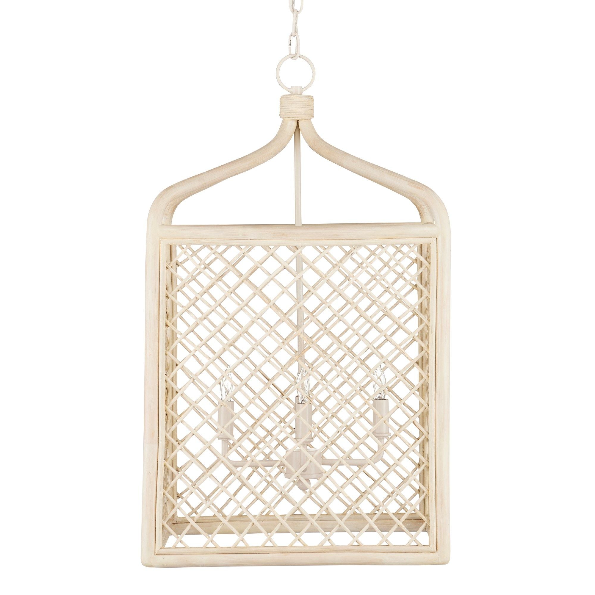 Wanstead Lantern - Bleached Natural/Antique Pearl