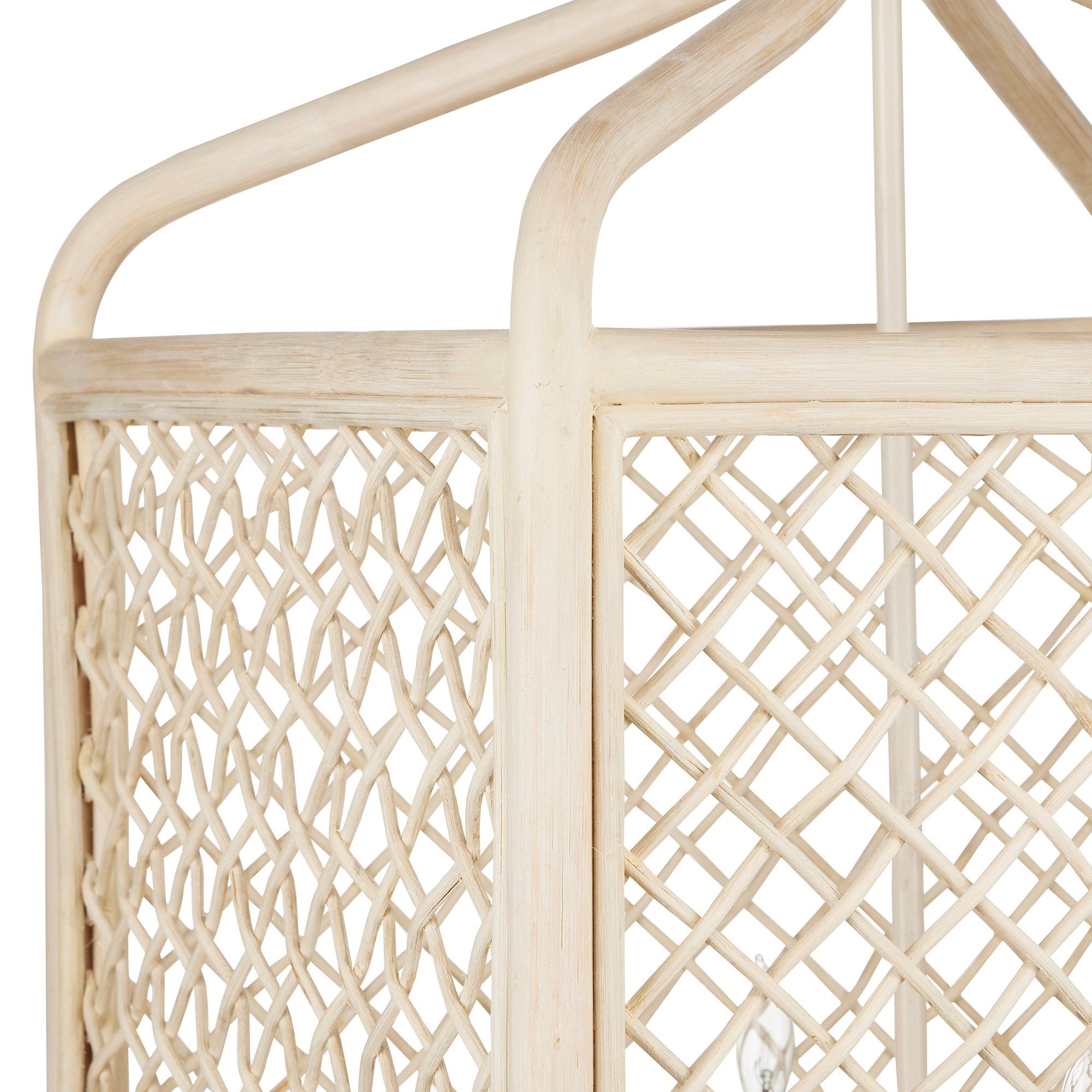 Wanstead Lantern - Bleached Natural/Antique Pearl