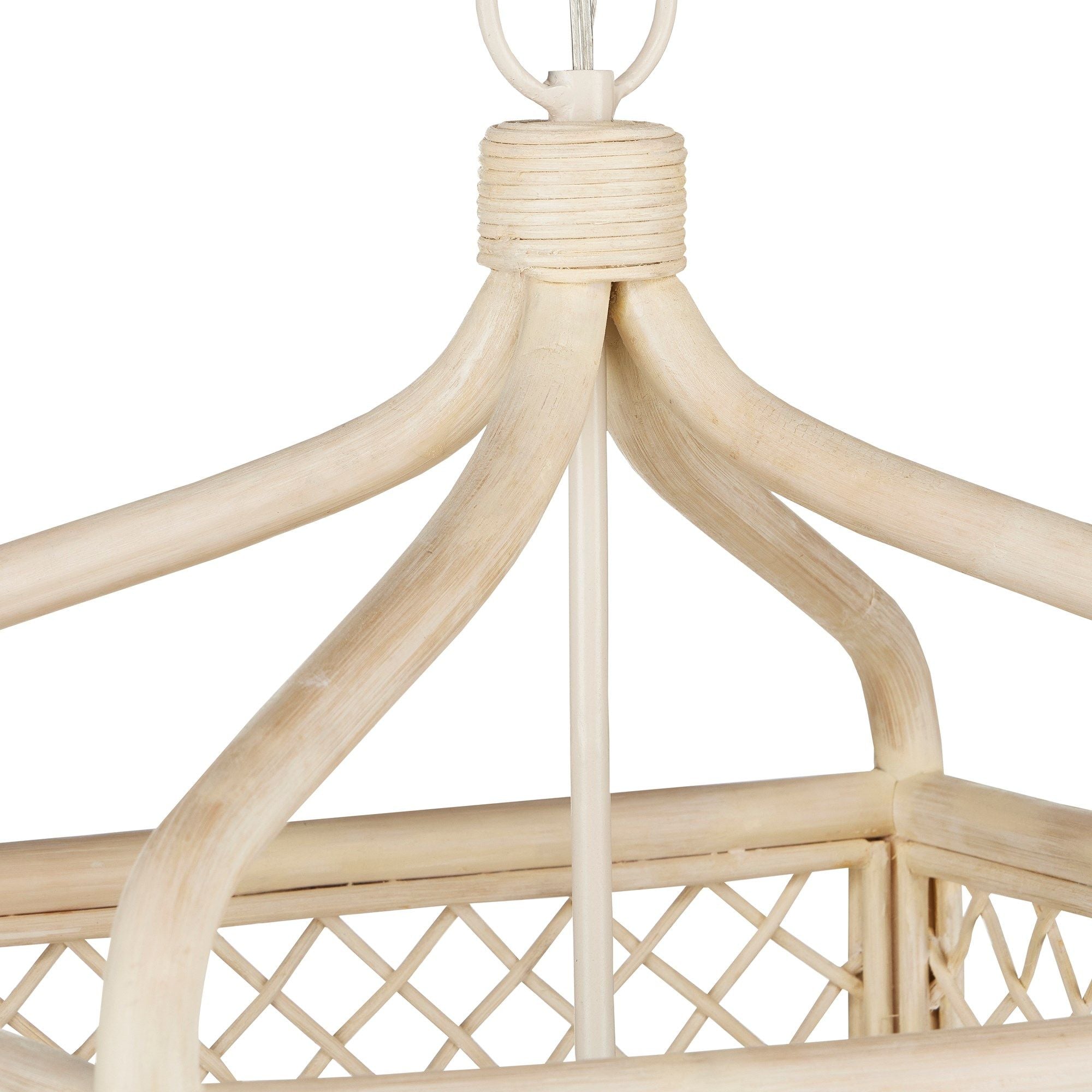 Wanstead Lantern - Bleached Natural/Antique Pearl