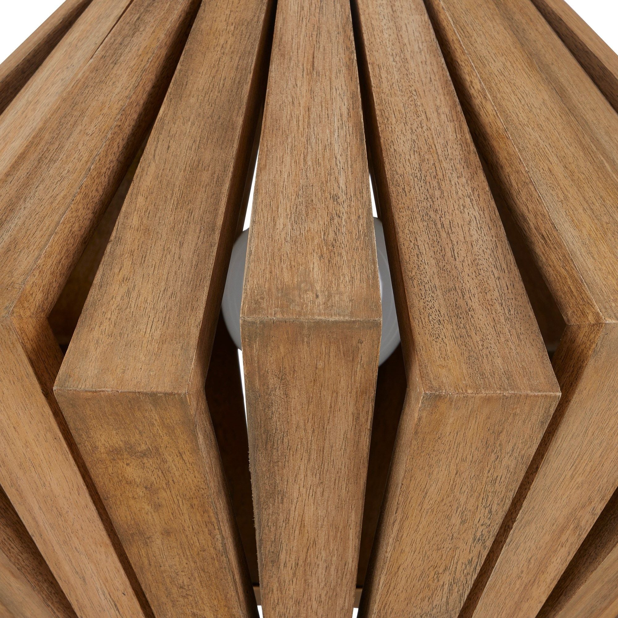 Plunge Wood Pendant - Brass/Toffee