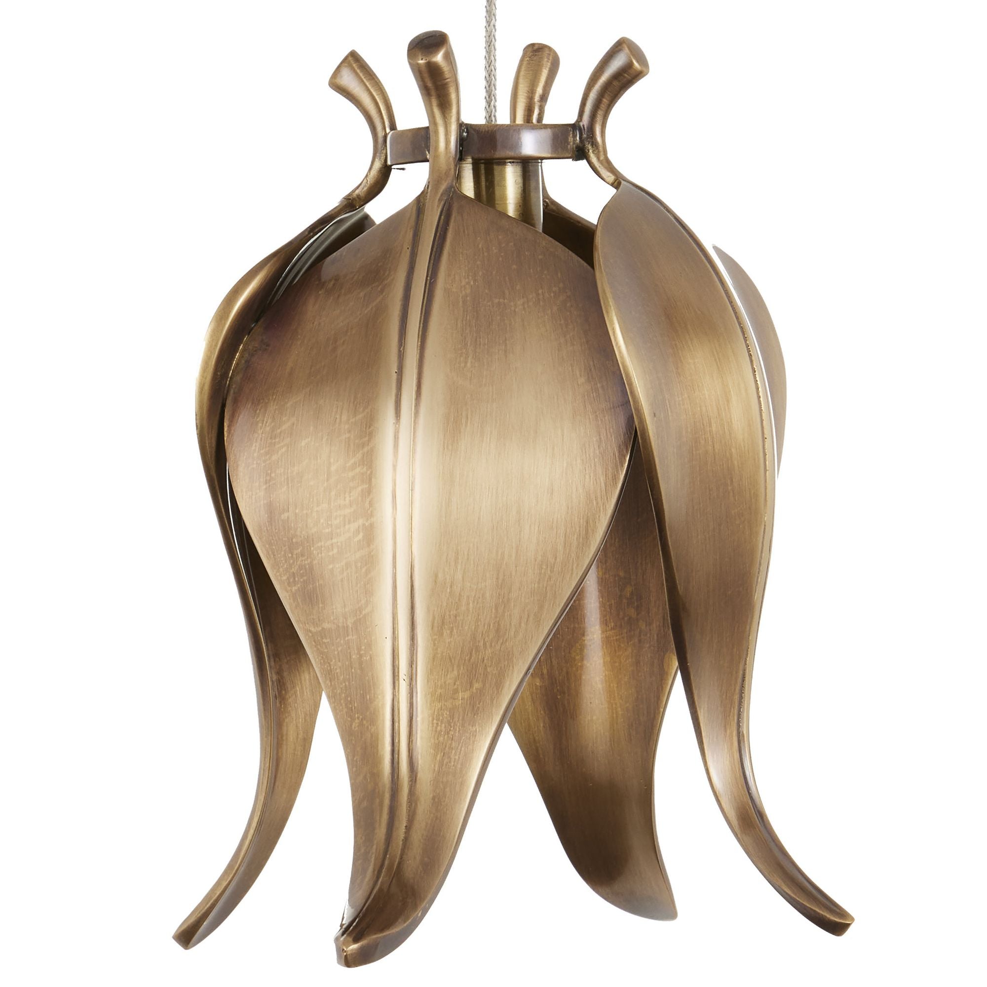 Iota 7-Light Round Multi-Drop Pendant - Antique Brass/Silver