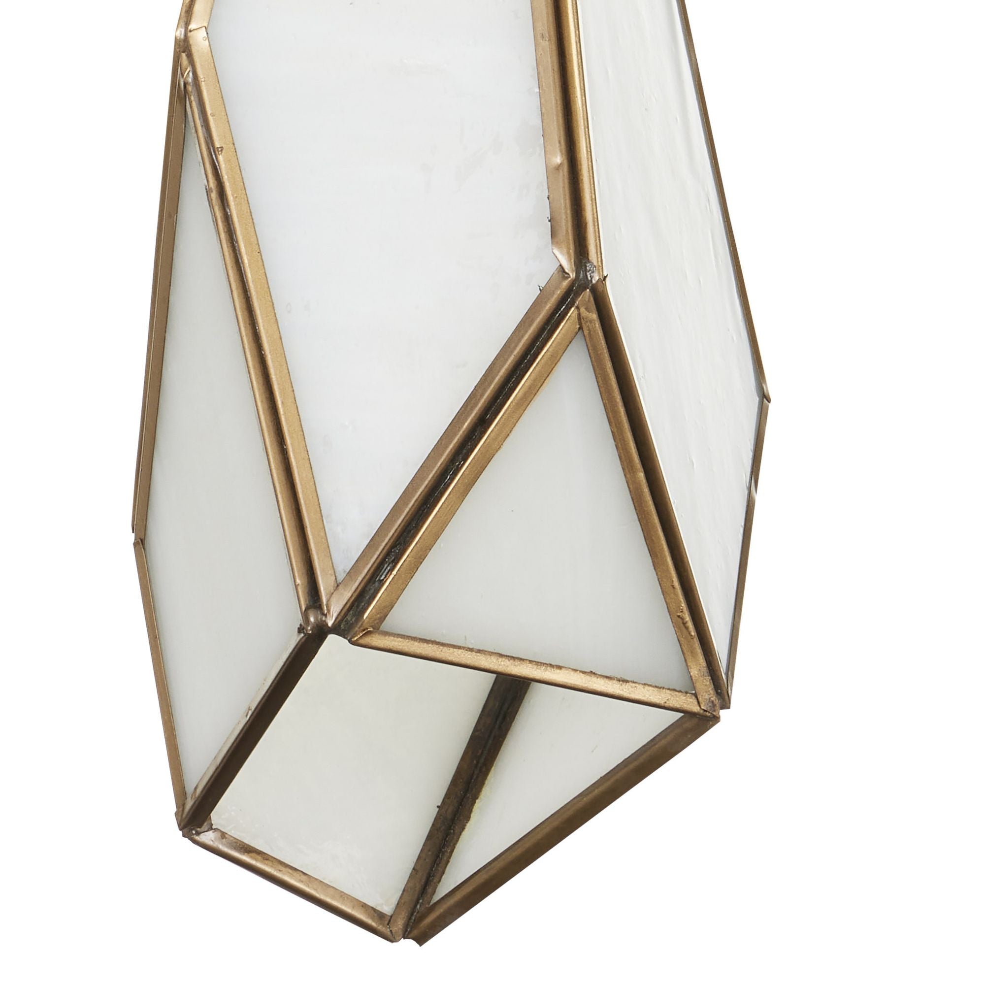 Glace White 15-Light Rectangular Multi-Drop Pendant - White/Antique Brass/Silver