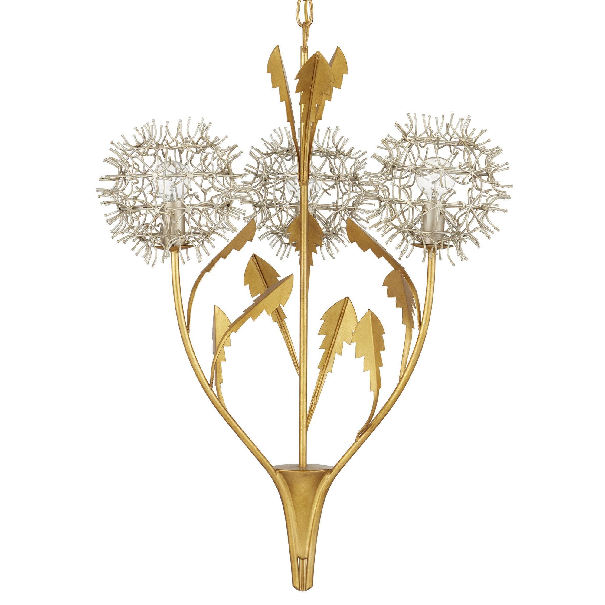 Dandelion Silver & Gold Pendant - Contemporary Silver Leaf/Silver/Contemporary Gold Leaf