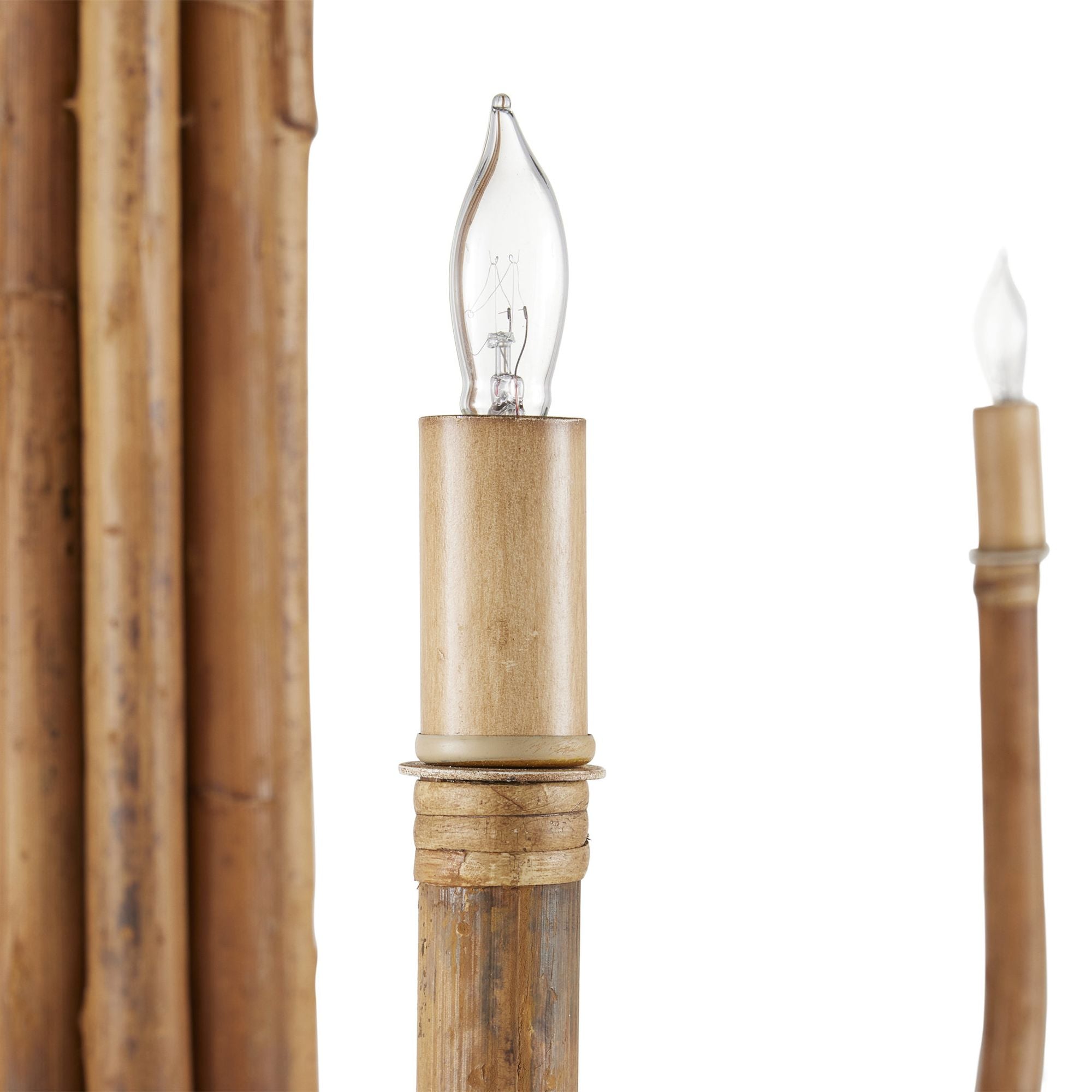 Samsara Rattan Chandelier - Natural/Saddle Tan